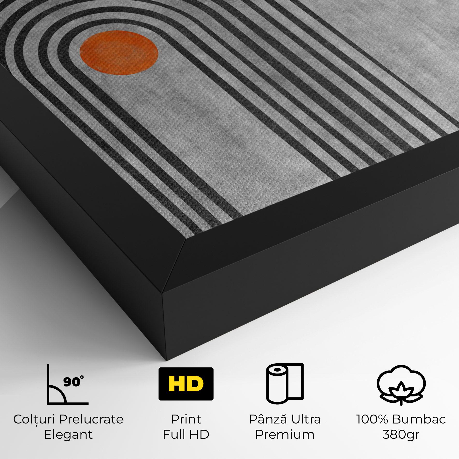 Tablou Canvas Abstract Orange Circles mockup 4