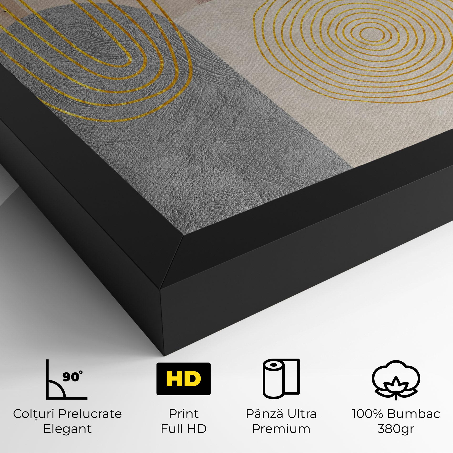 Tablou Canvas Gray Orange Painting mockup 4