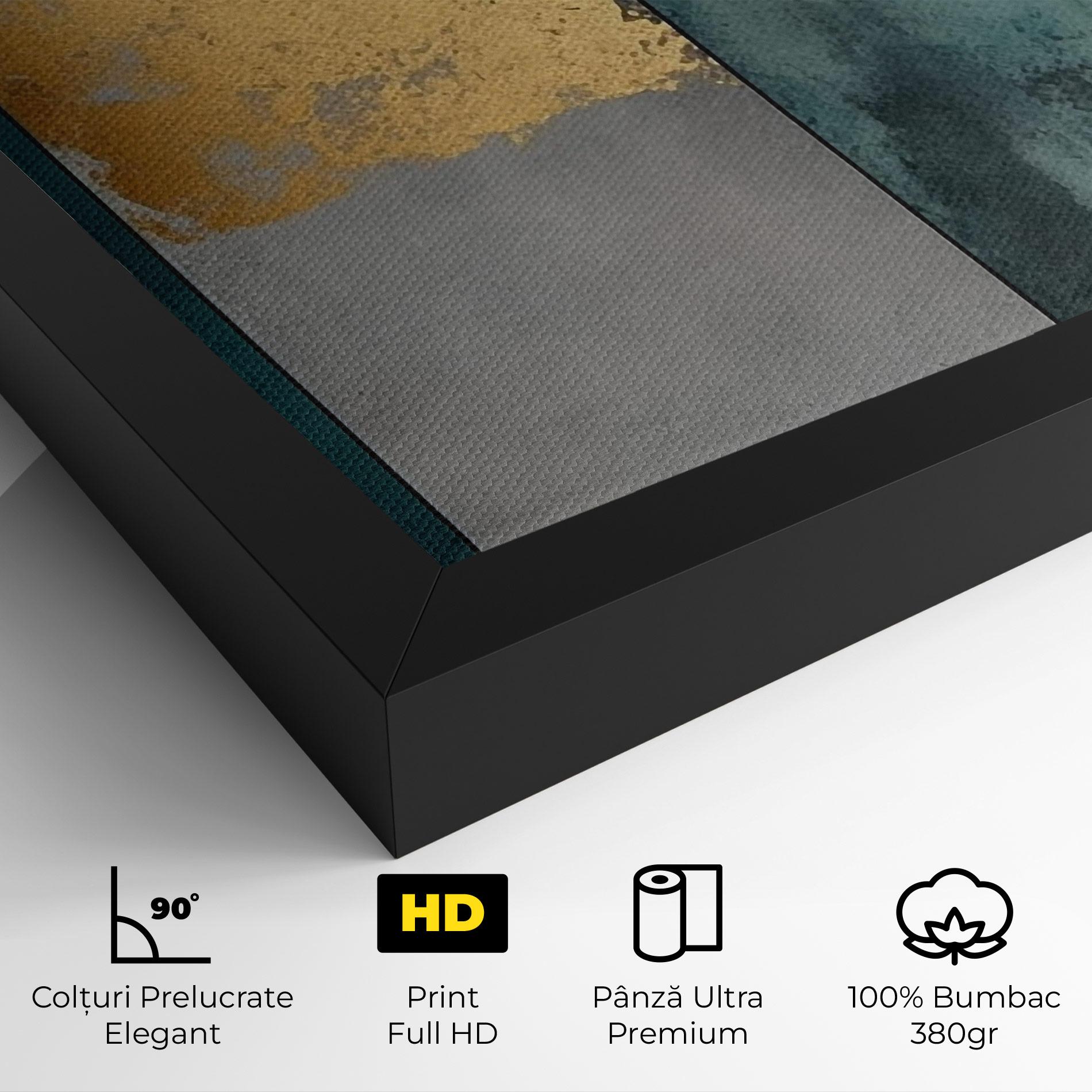 Tablou Canvas Green Colors With Gold mockup 4