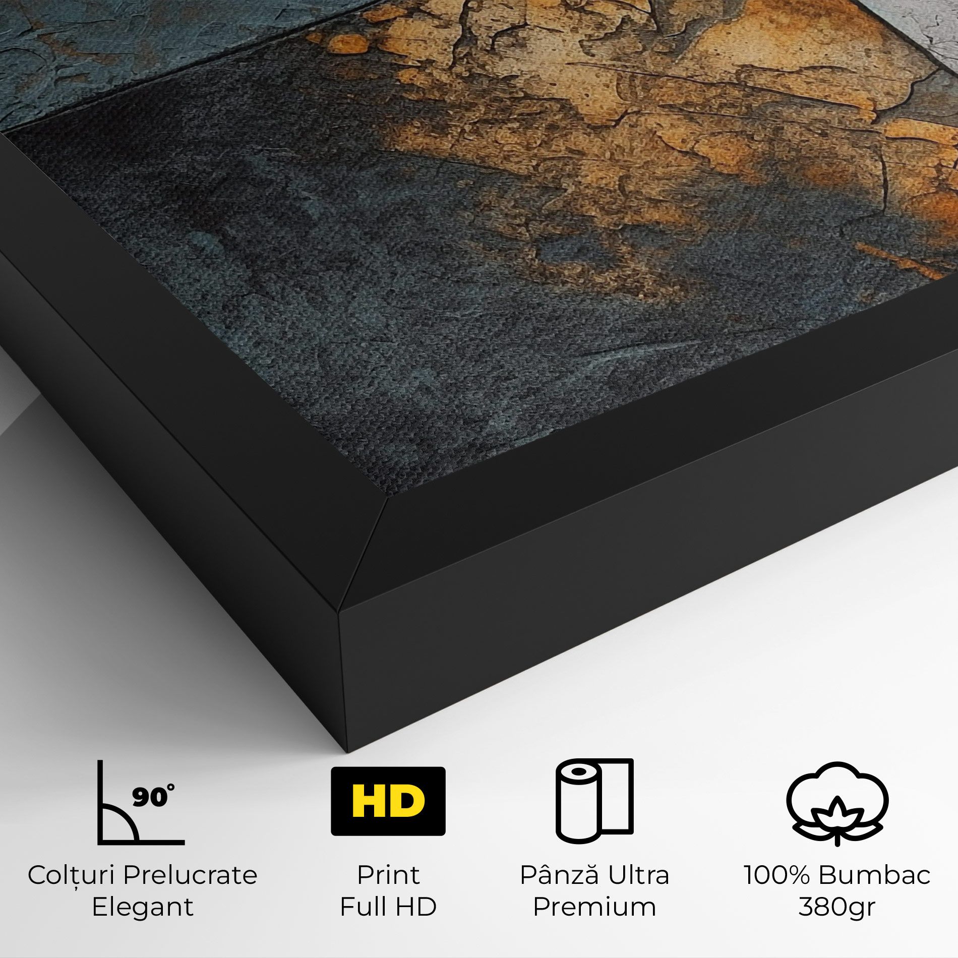 White Square With Gold mockup 4