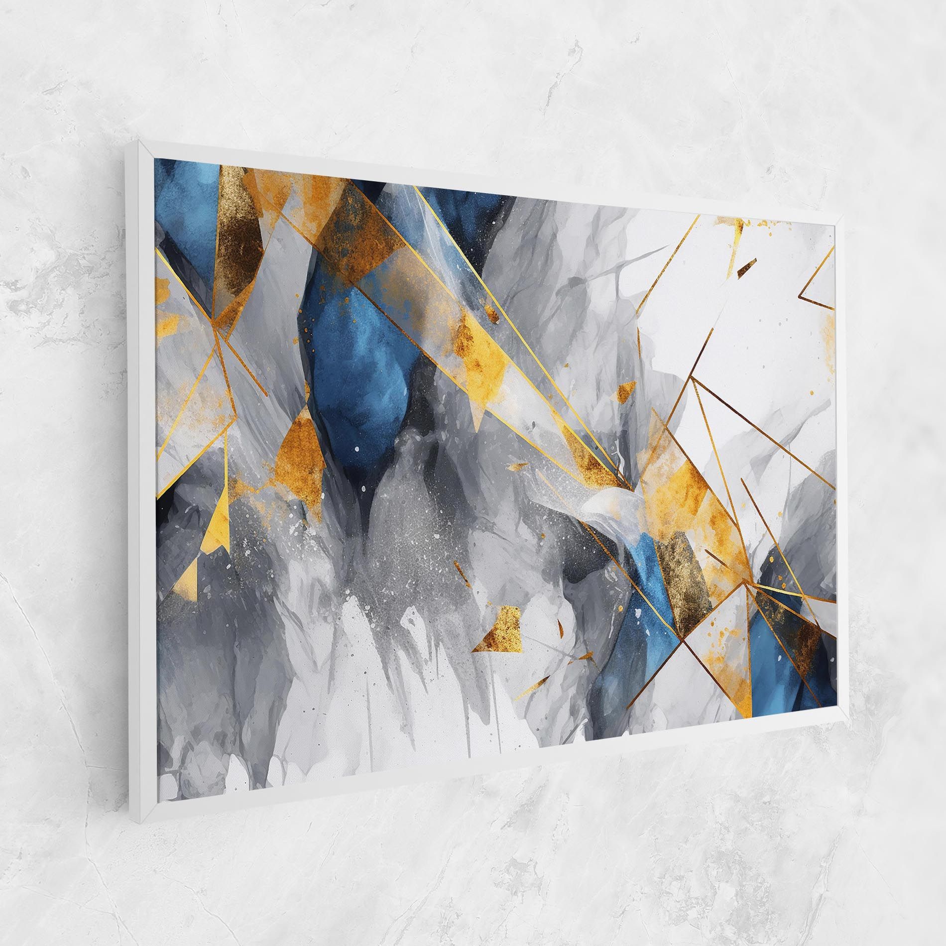 Abstract Gold Blue Pattern mockup 1