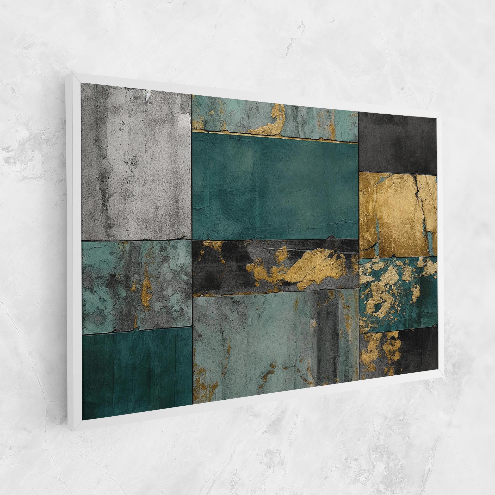 Tablou Canvas Golden Green Painting mockup 1