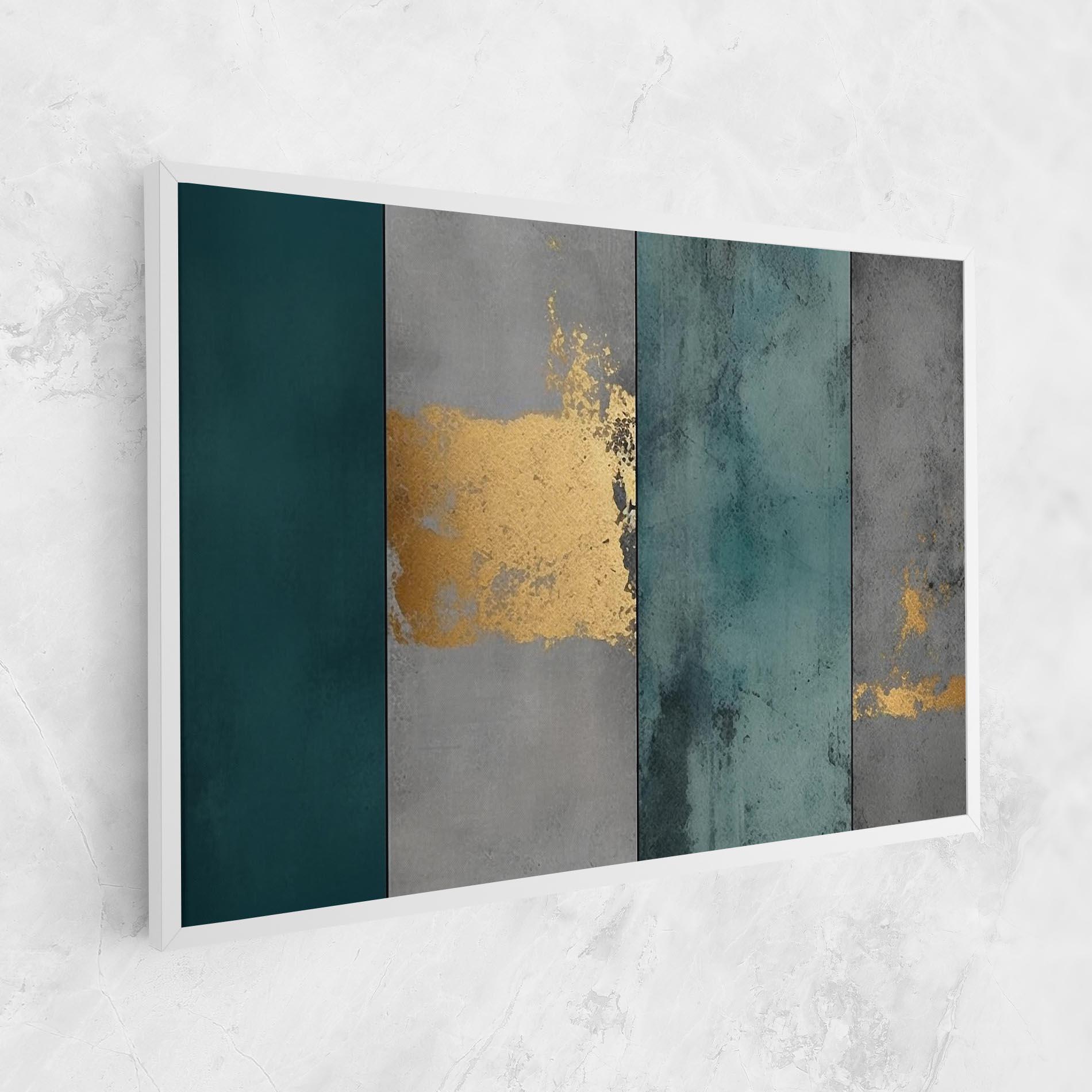 Tablou Canvas Green Colors With Gold mockup 1