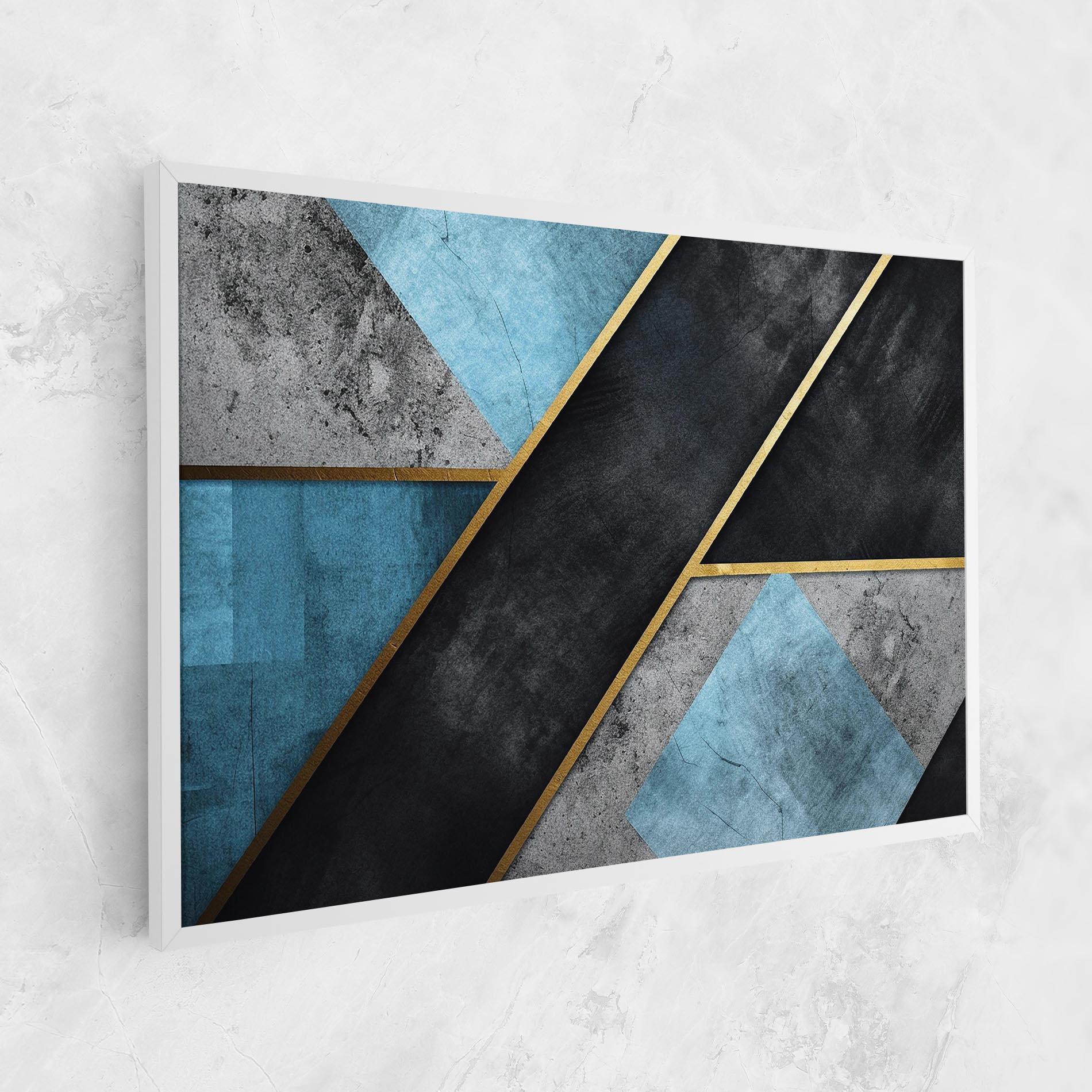 Tablou Canvas Grey With Blue Painting mockup 1