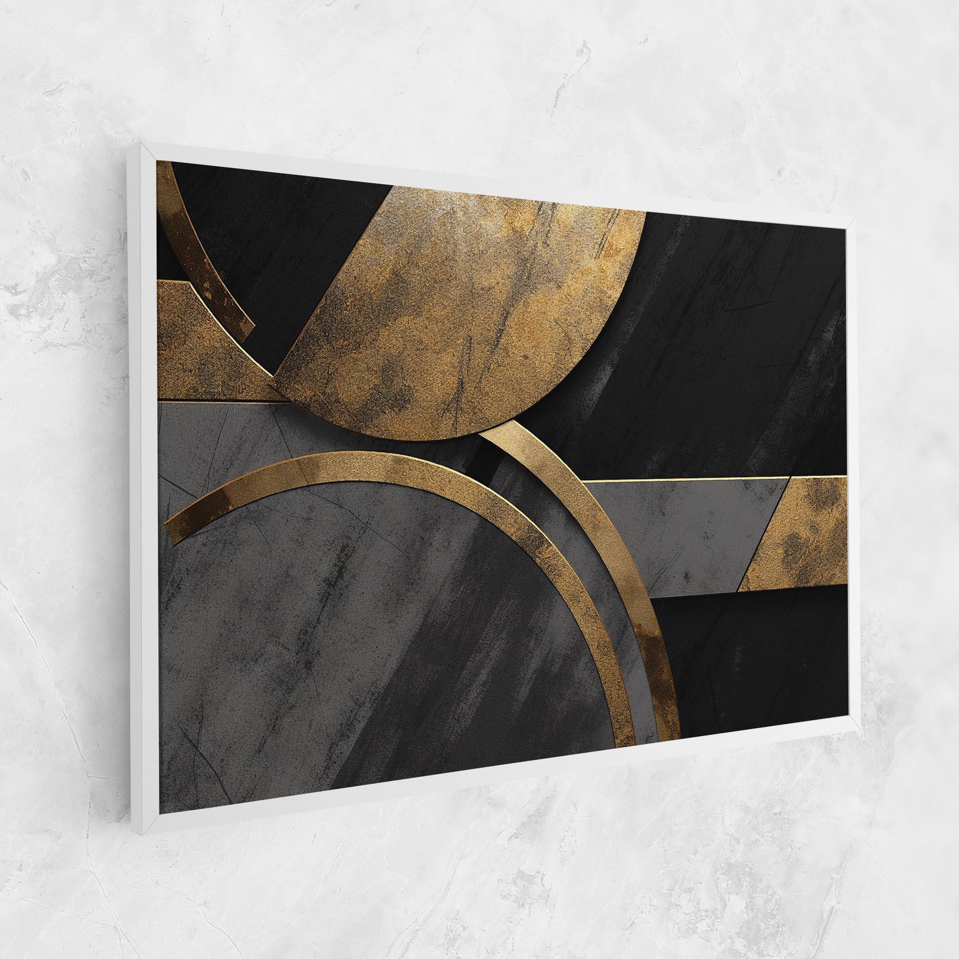 Tablou Canvas Grey With Gold Painting mockup 1