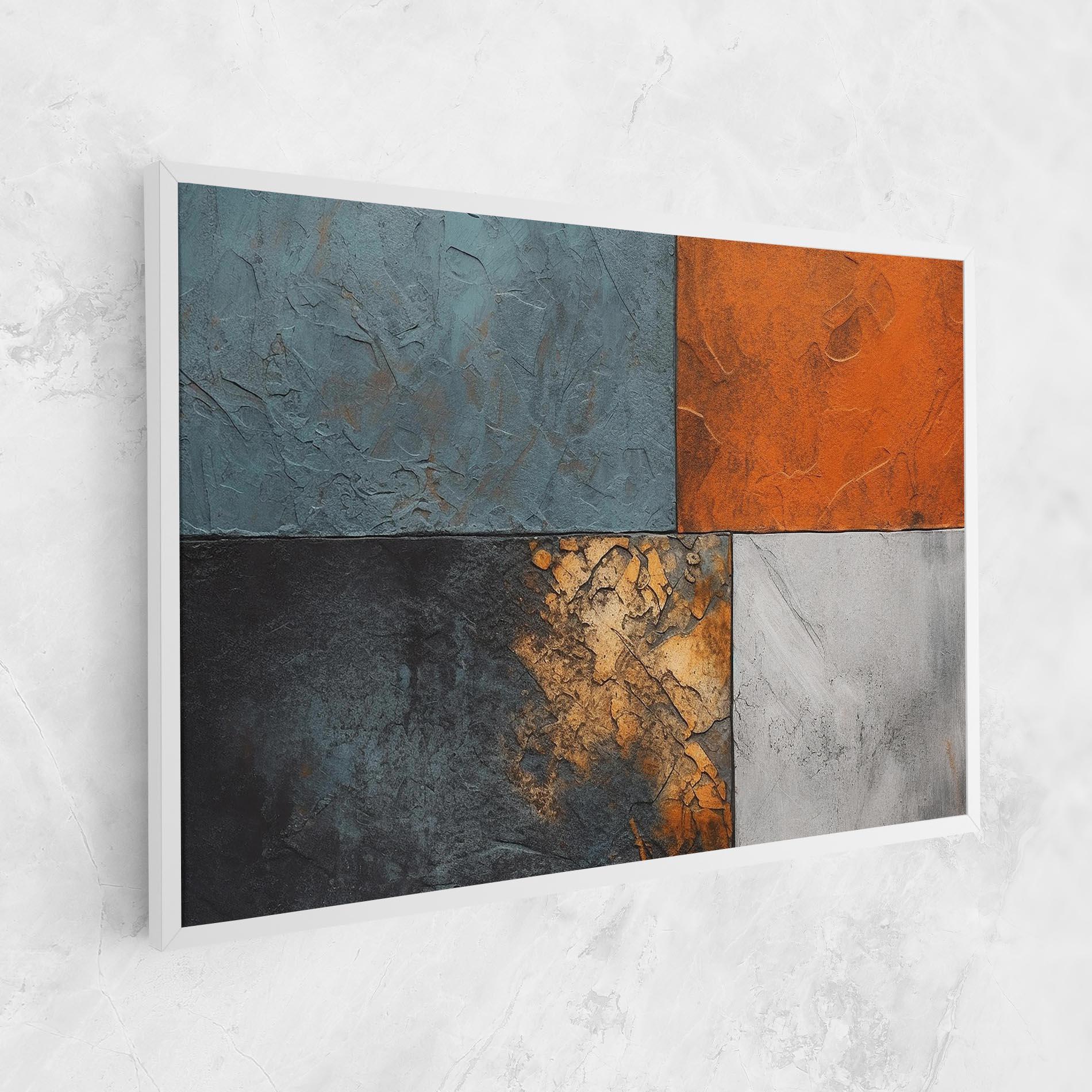 Tablou Canvas White Square With Gold mockup 1