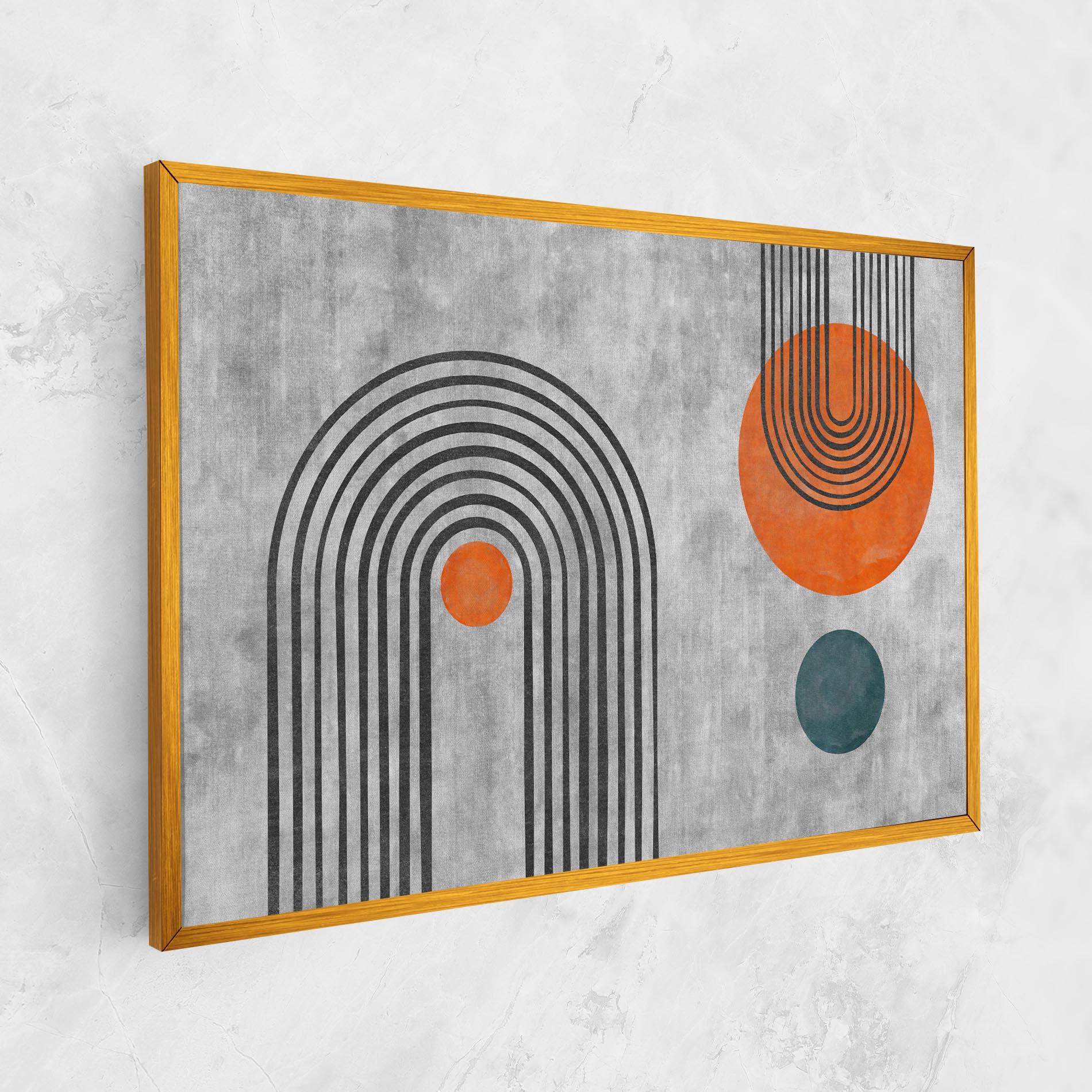Tablou Canvas Abstract Orange Circles mockup 1