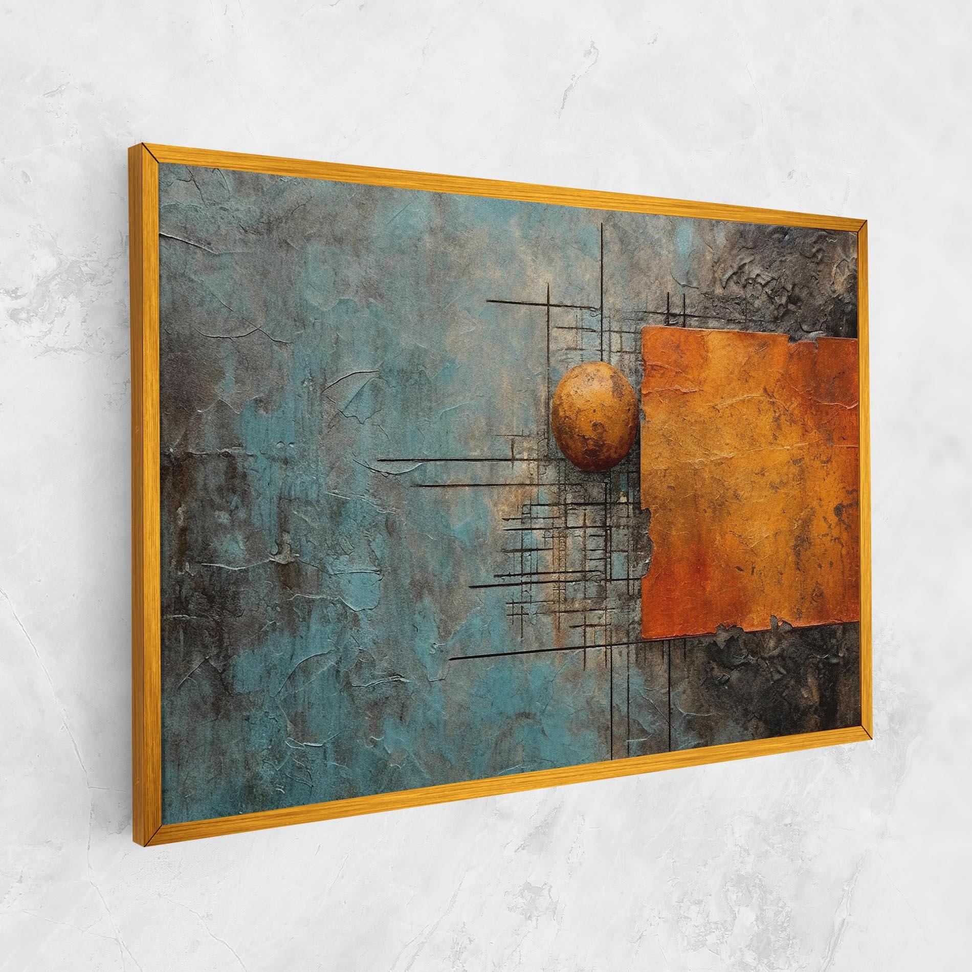 Tablou Canvas Orange Square Painting mockup 1
