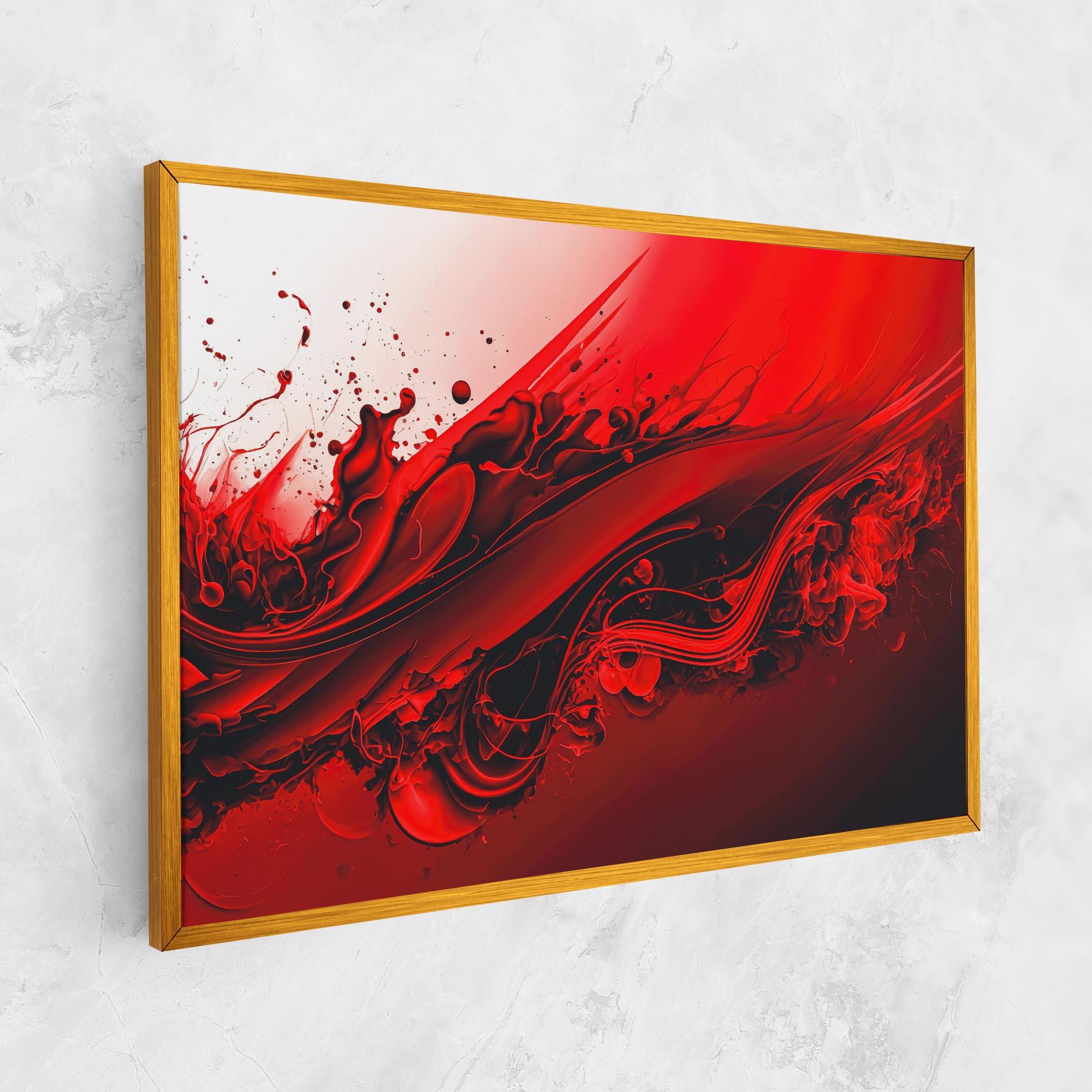 Tablou Canvas Smooth Red Color mockup 1