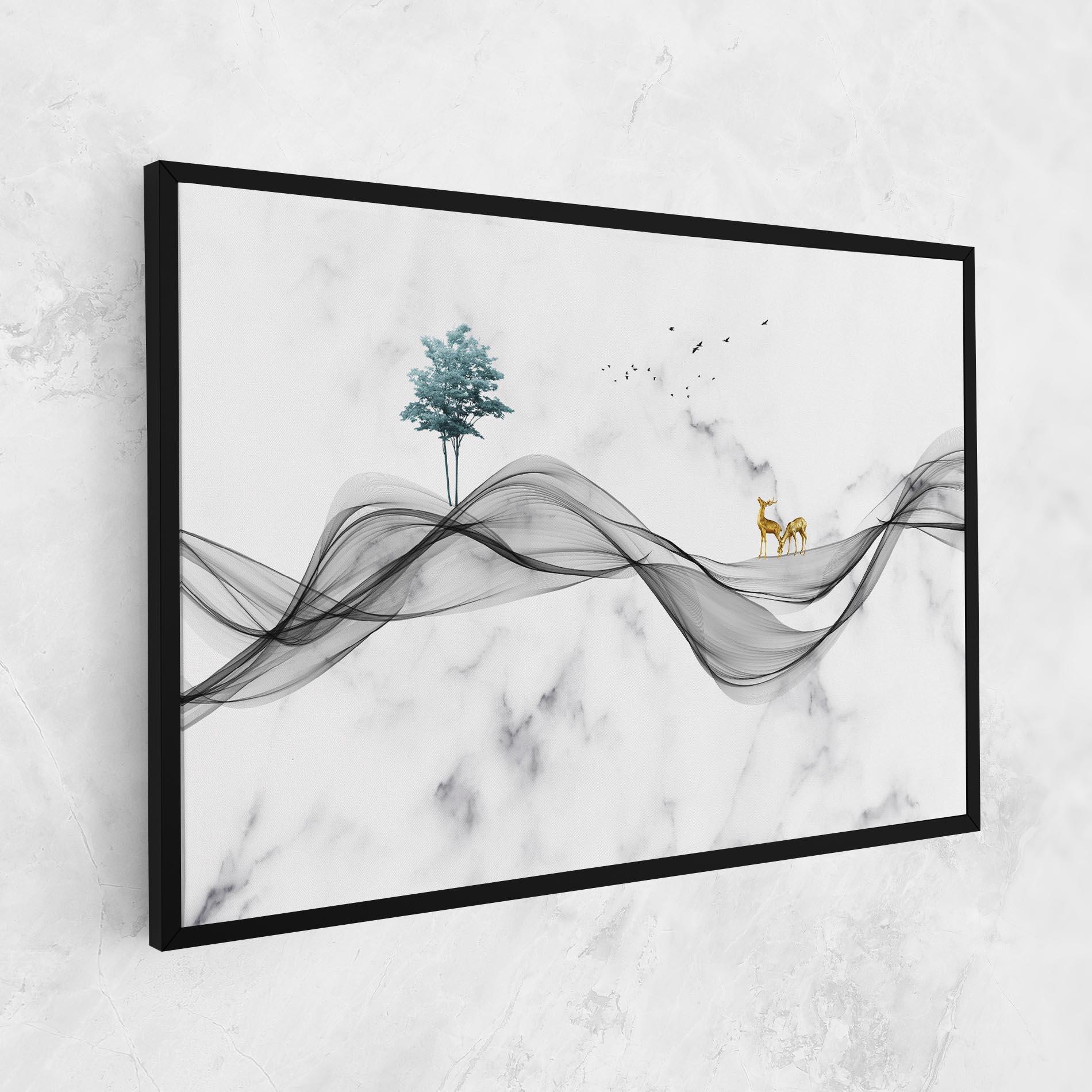 Tablou Canvas Abstract Golden Landscape 1 mockup 1