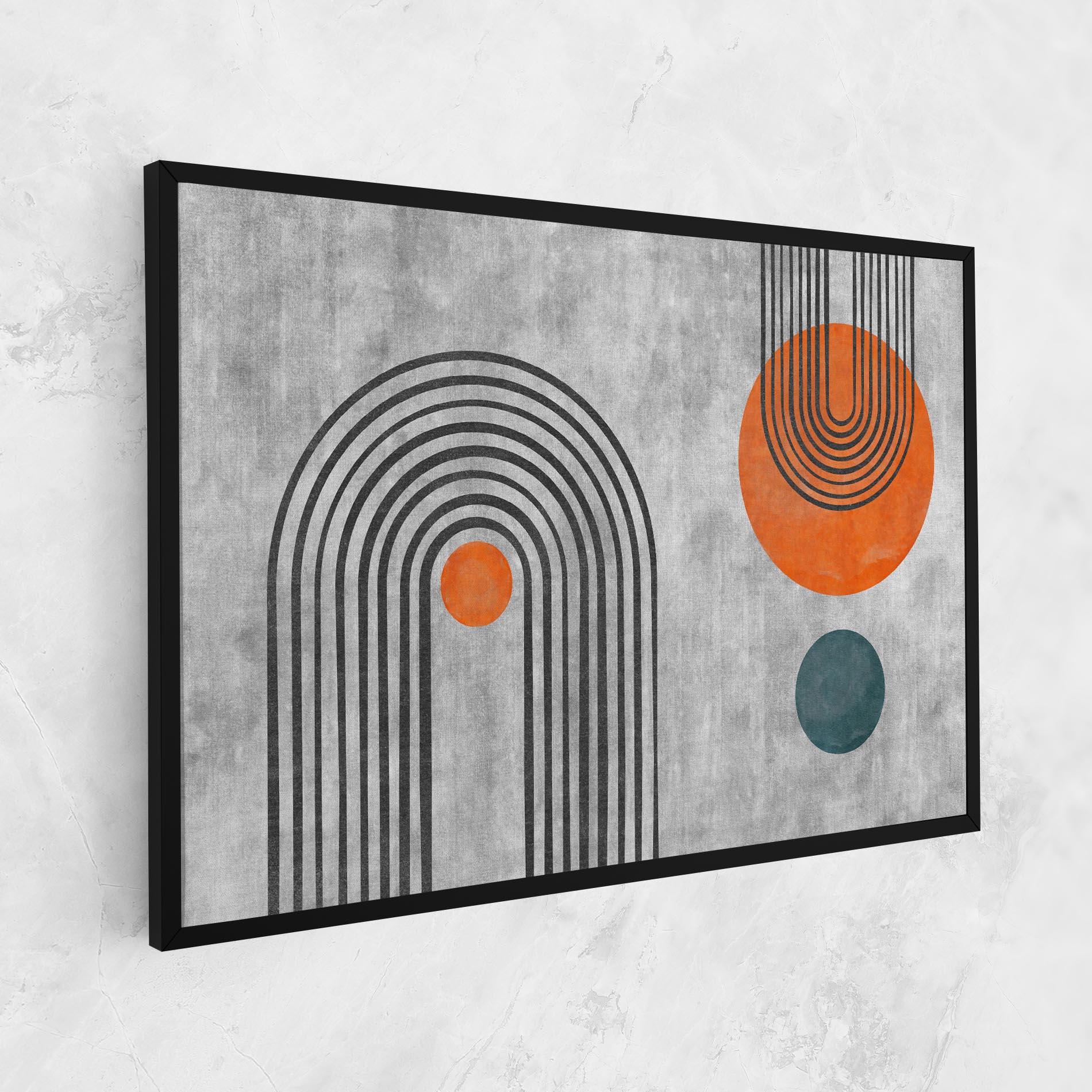 Tablou Canvas Abstract Orange Circles mockup 1