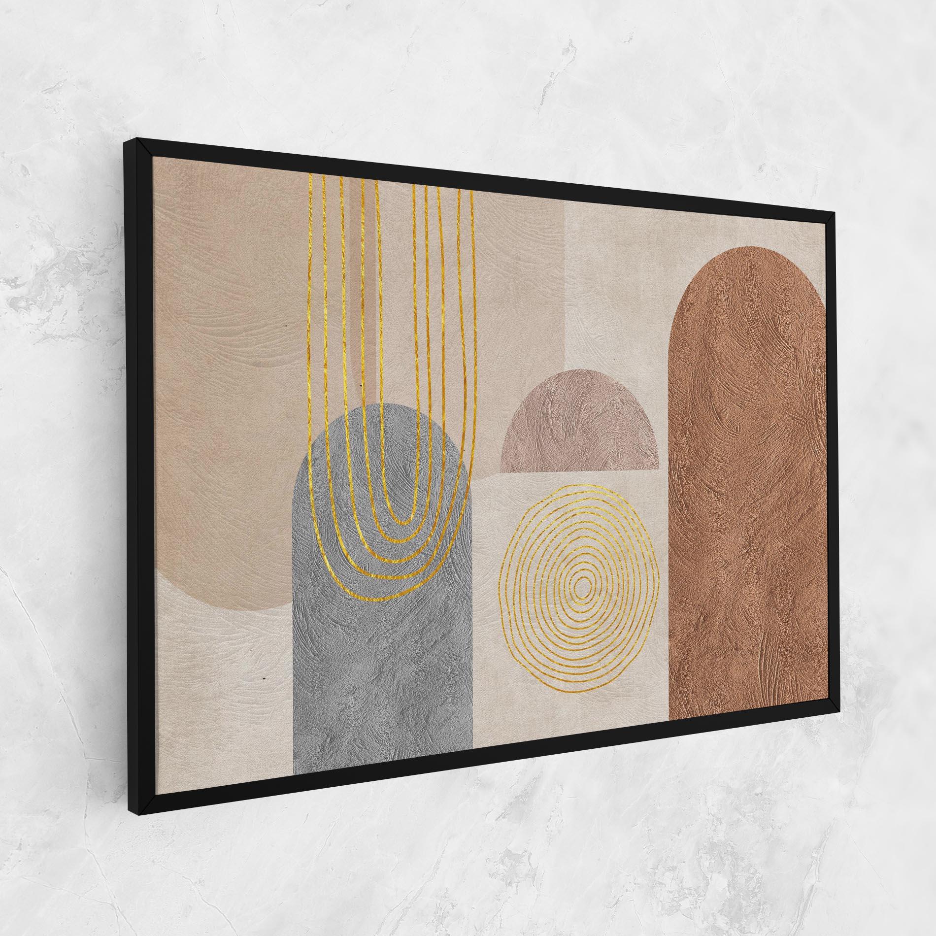 Tablou Canvas Gray Orange Painting mockup 1