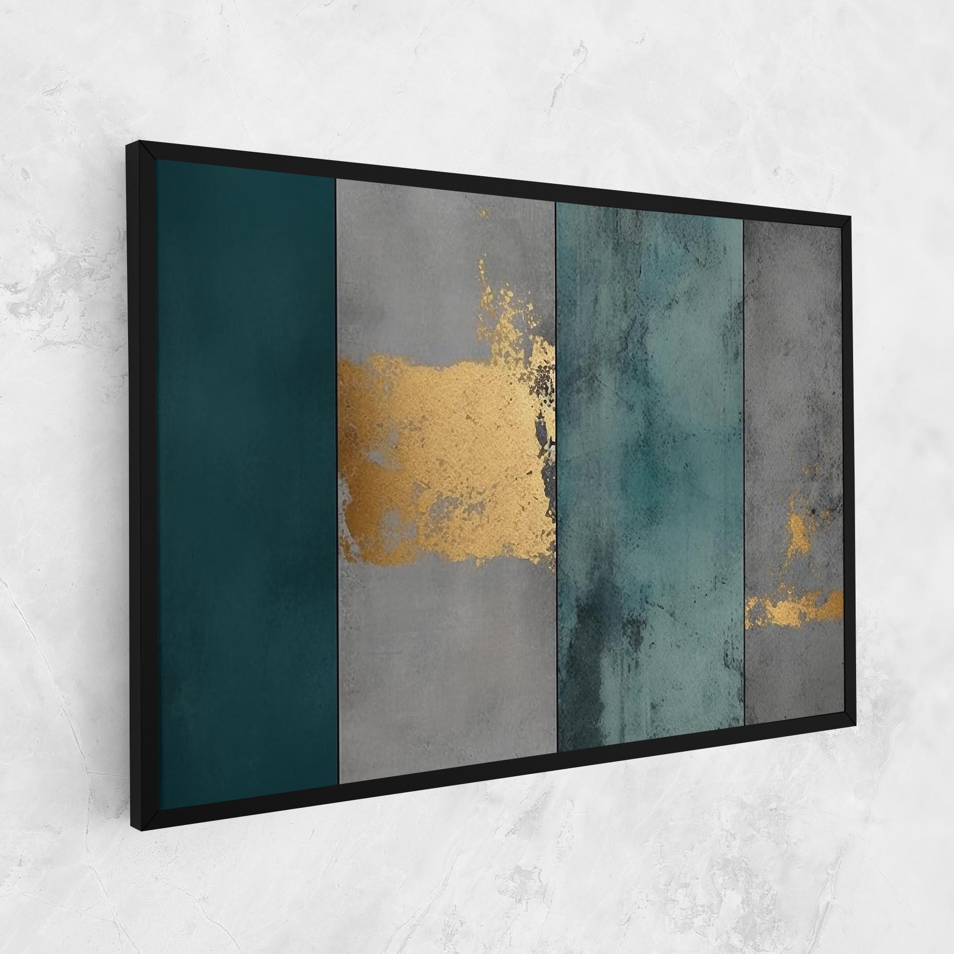 Tablou Canvas Green Colors With Gold mockup 1