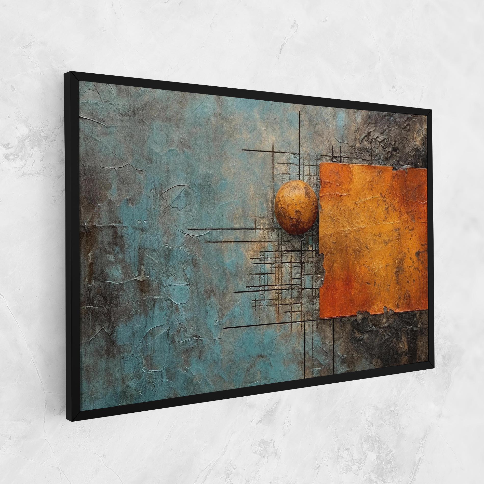 Tablou Canvas Orange Square Painting mockup 1