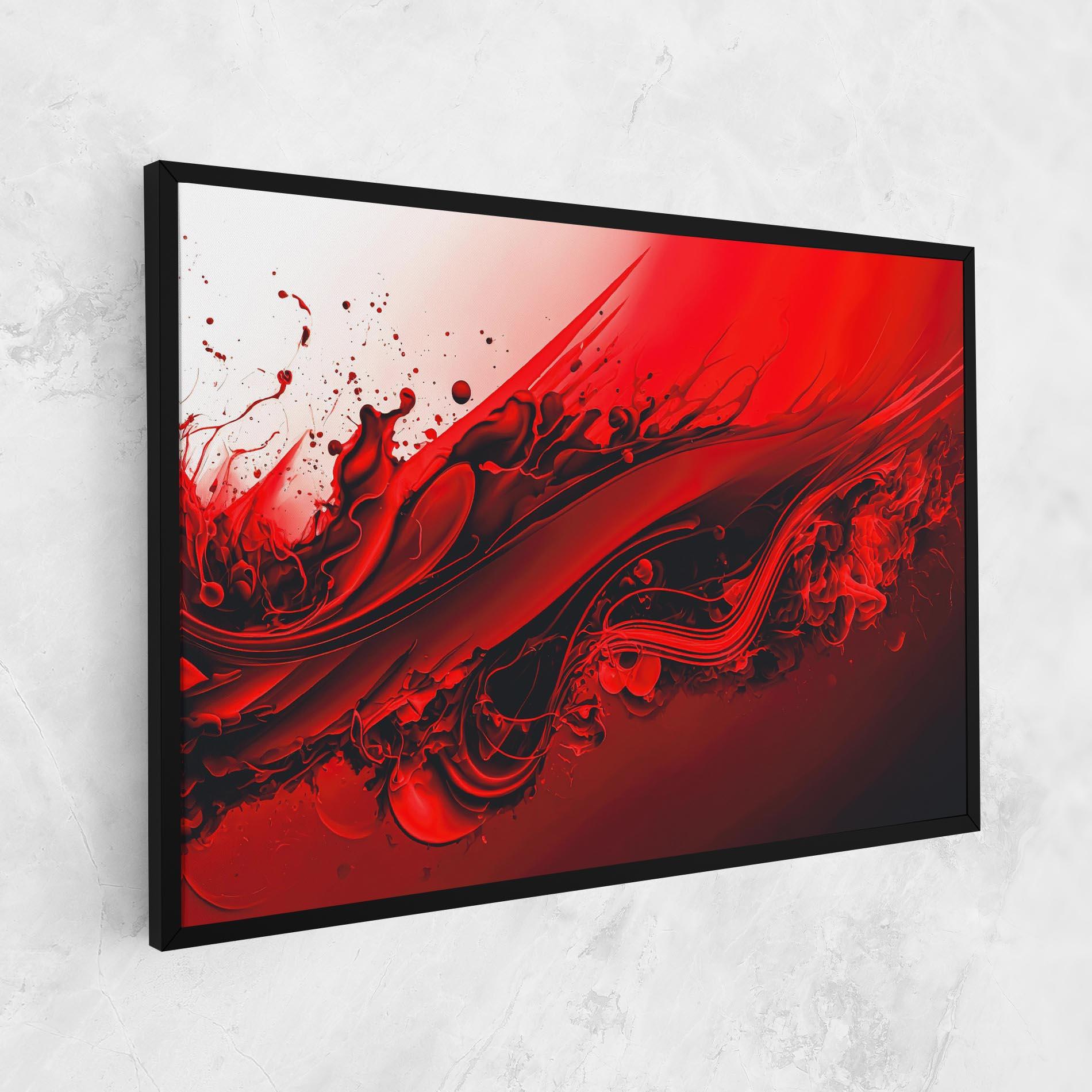 Tablou Canvas Smooth Red Color mockup 1