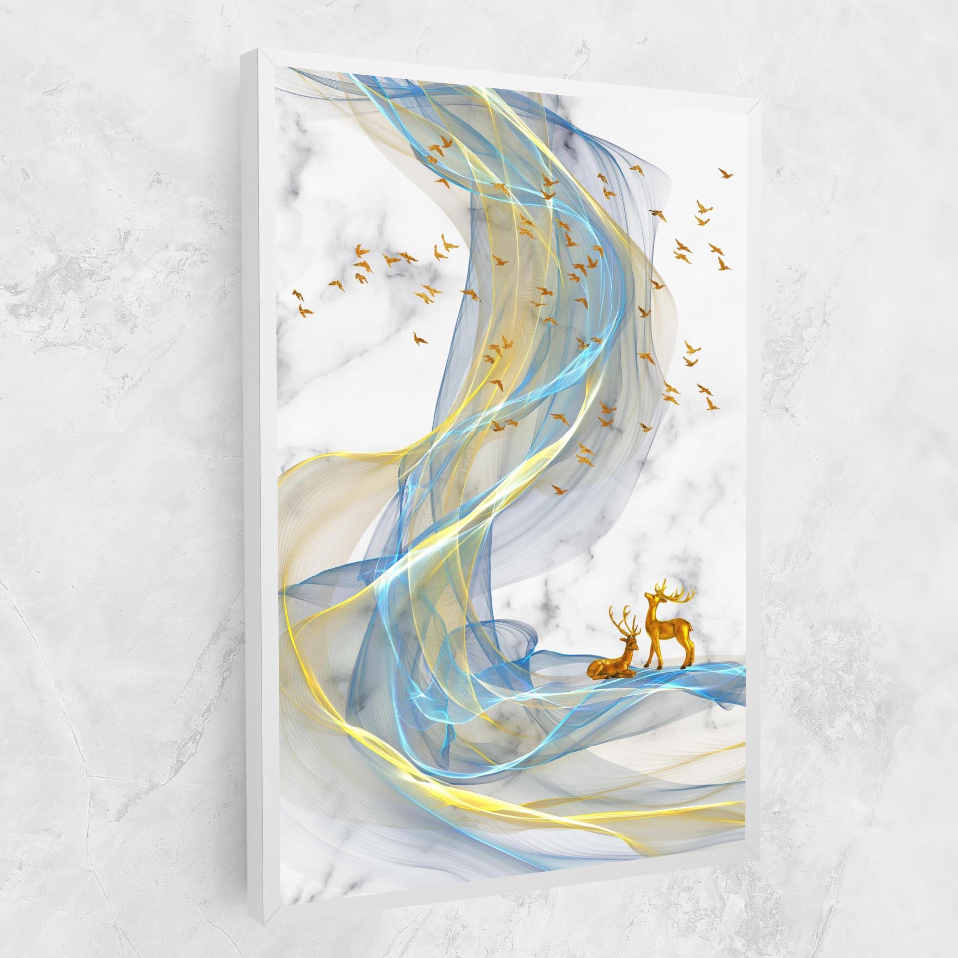 Tablou Canvas Abstract Golden Landscape 2 mockup 1