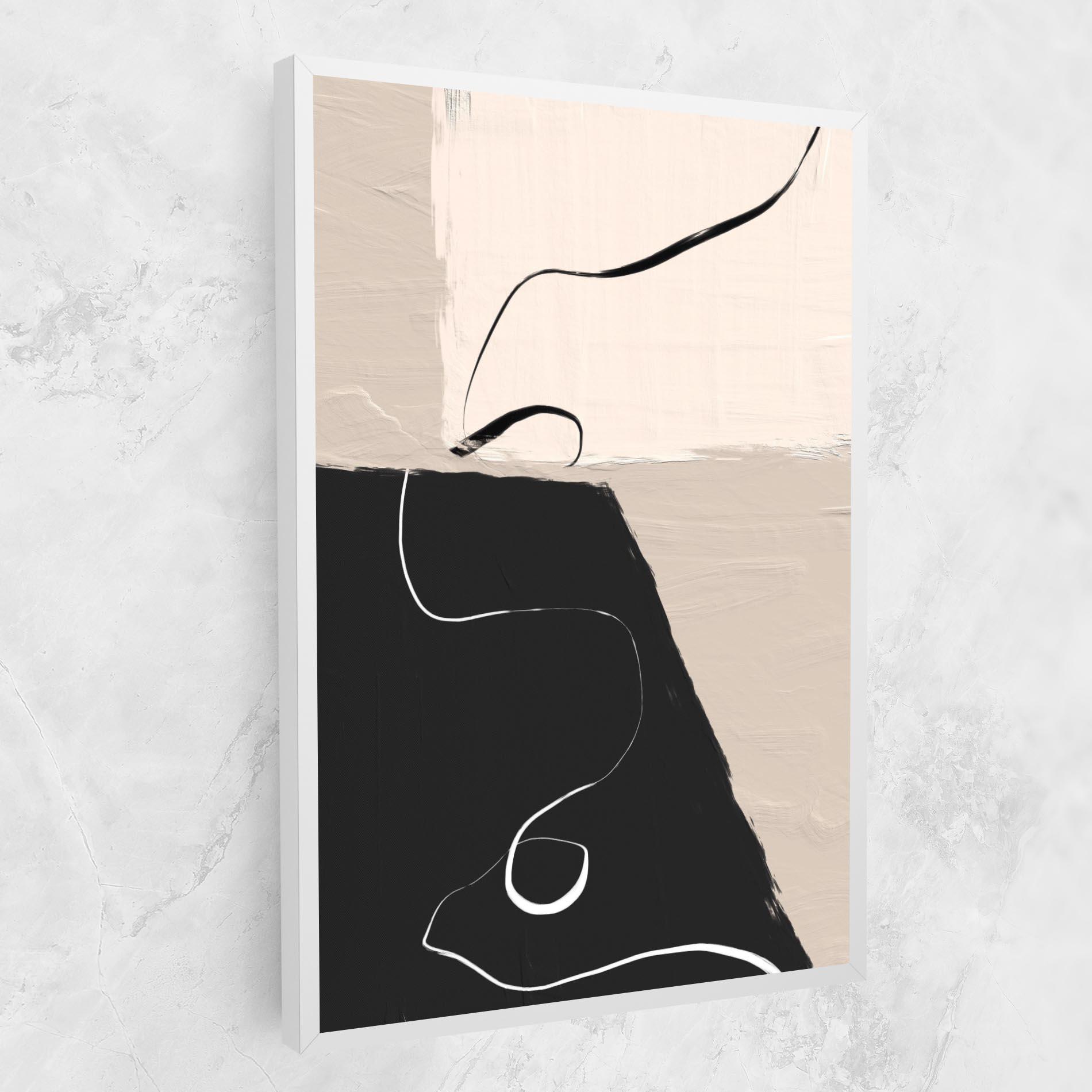 Tablou Canvas Black Brushstrokes mockup 1