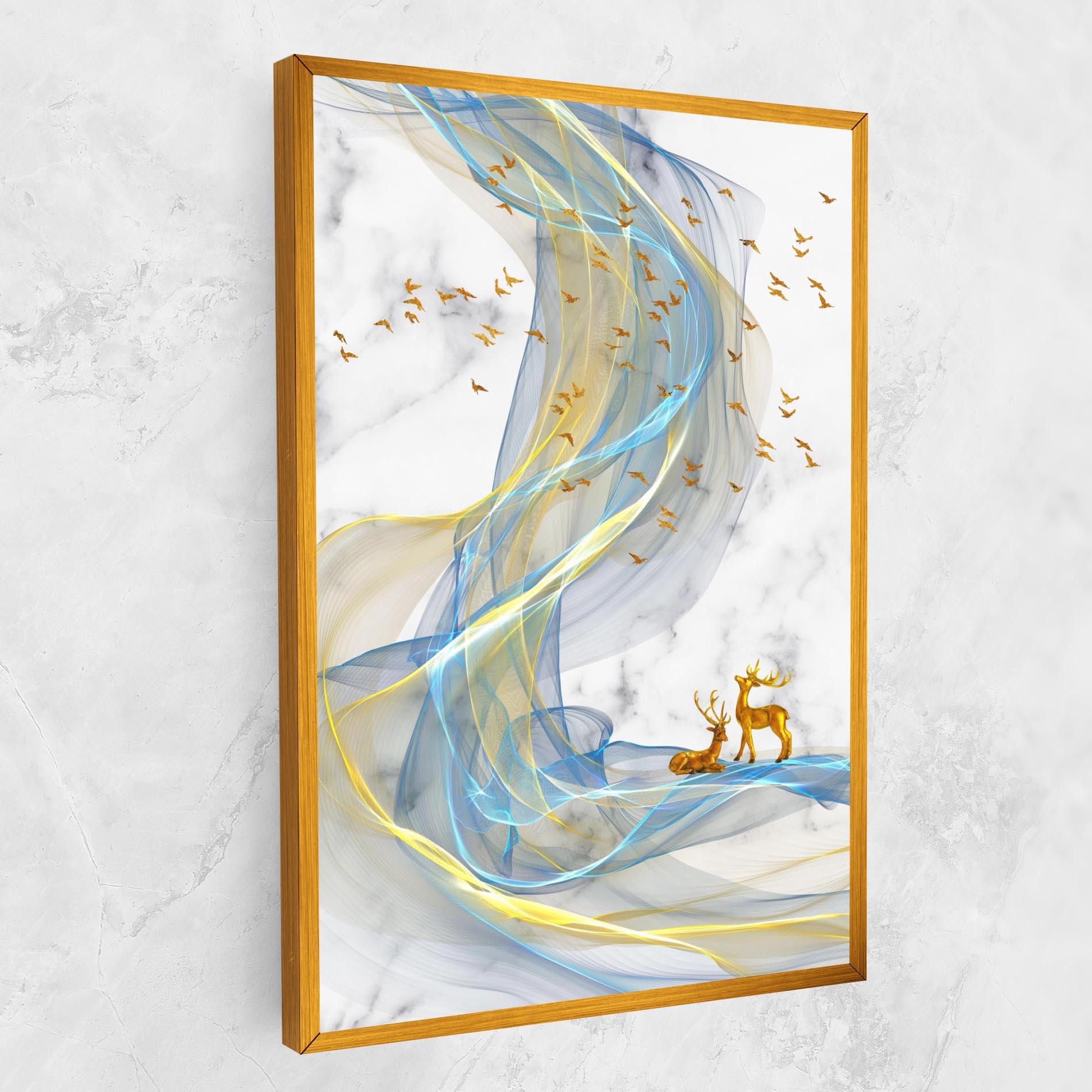 Tablou Canvas Abstract Golden Landscape 2 mockup 1