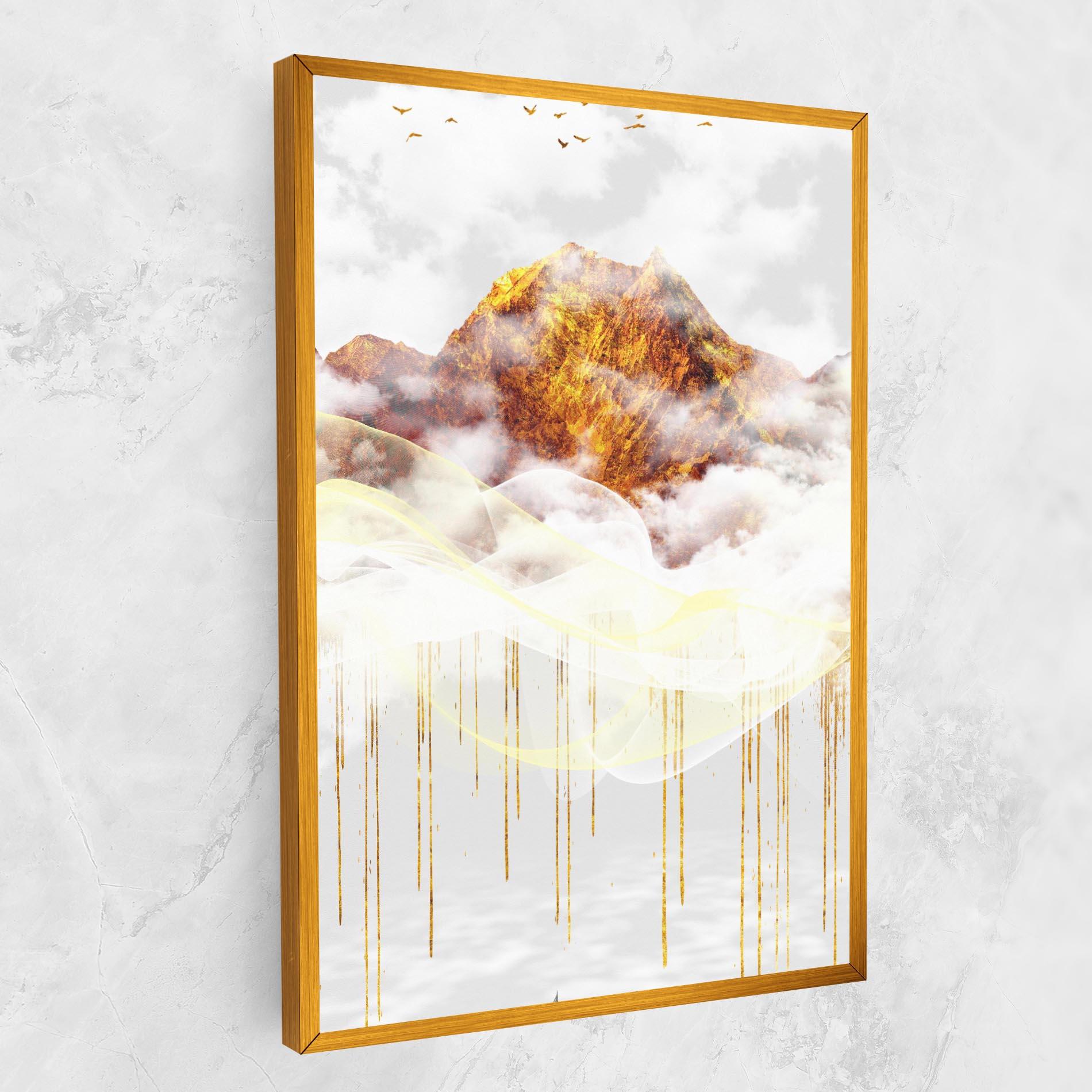 Tablou Canvas Abstract Golden Landscape 3 mockup 1