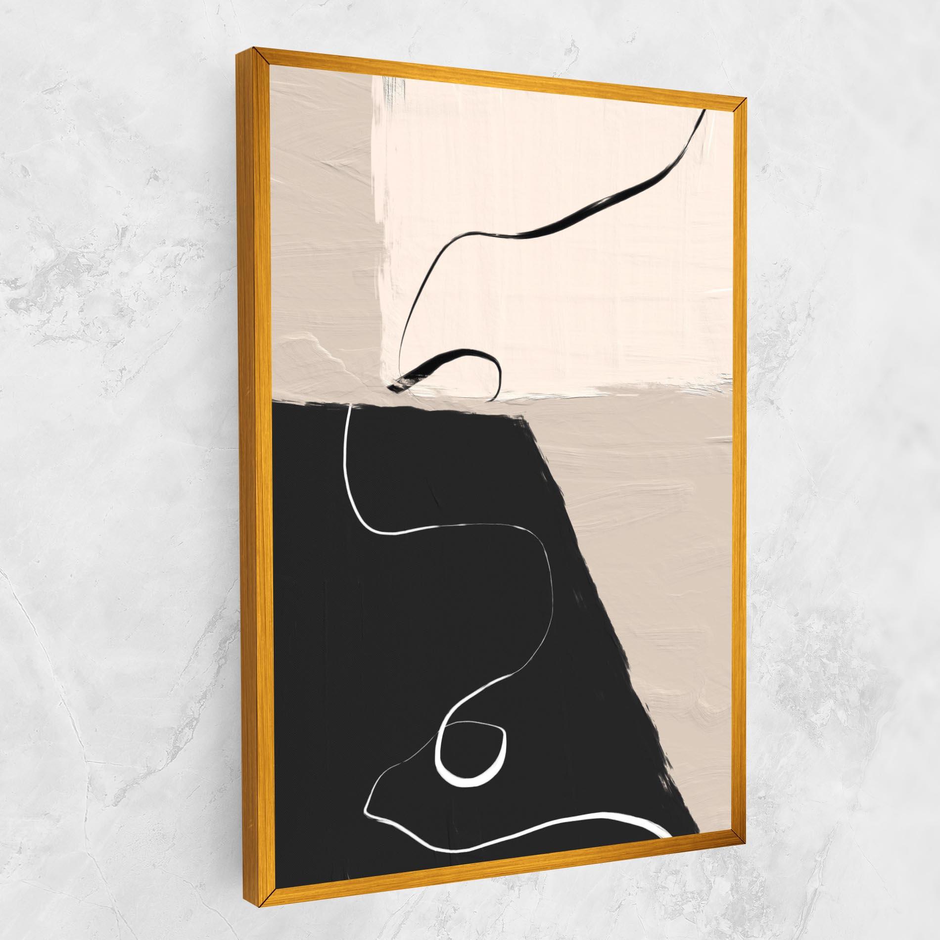 Tablou Canvas Black Brushstrokes mockup 1