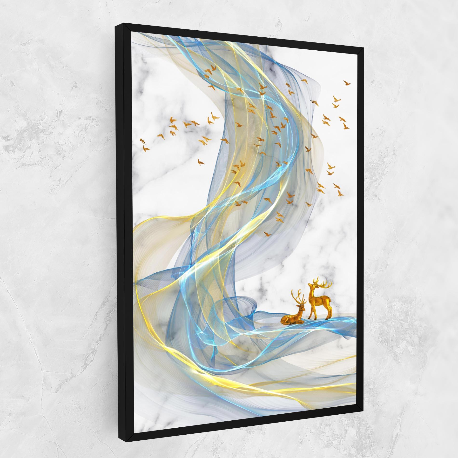 Tablou Canvas Abstract Golden Landscape 2 mockup 1