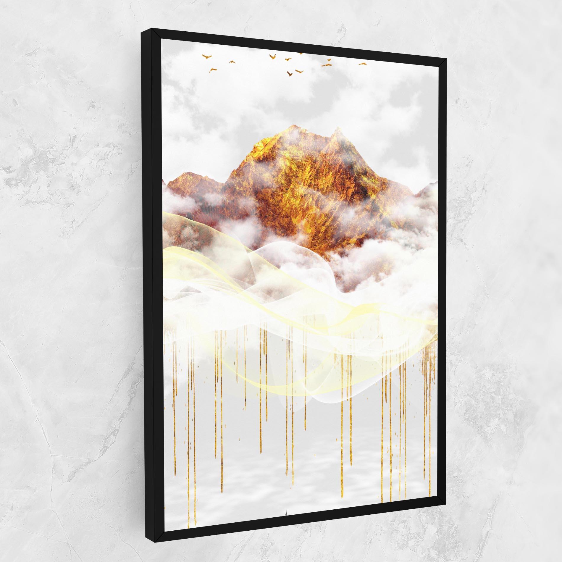 Tablou Canvas Abstract Golden Landscape 3 mockup 1