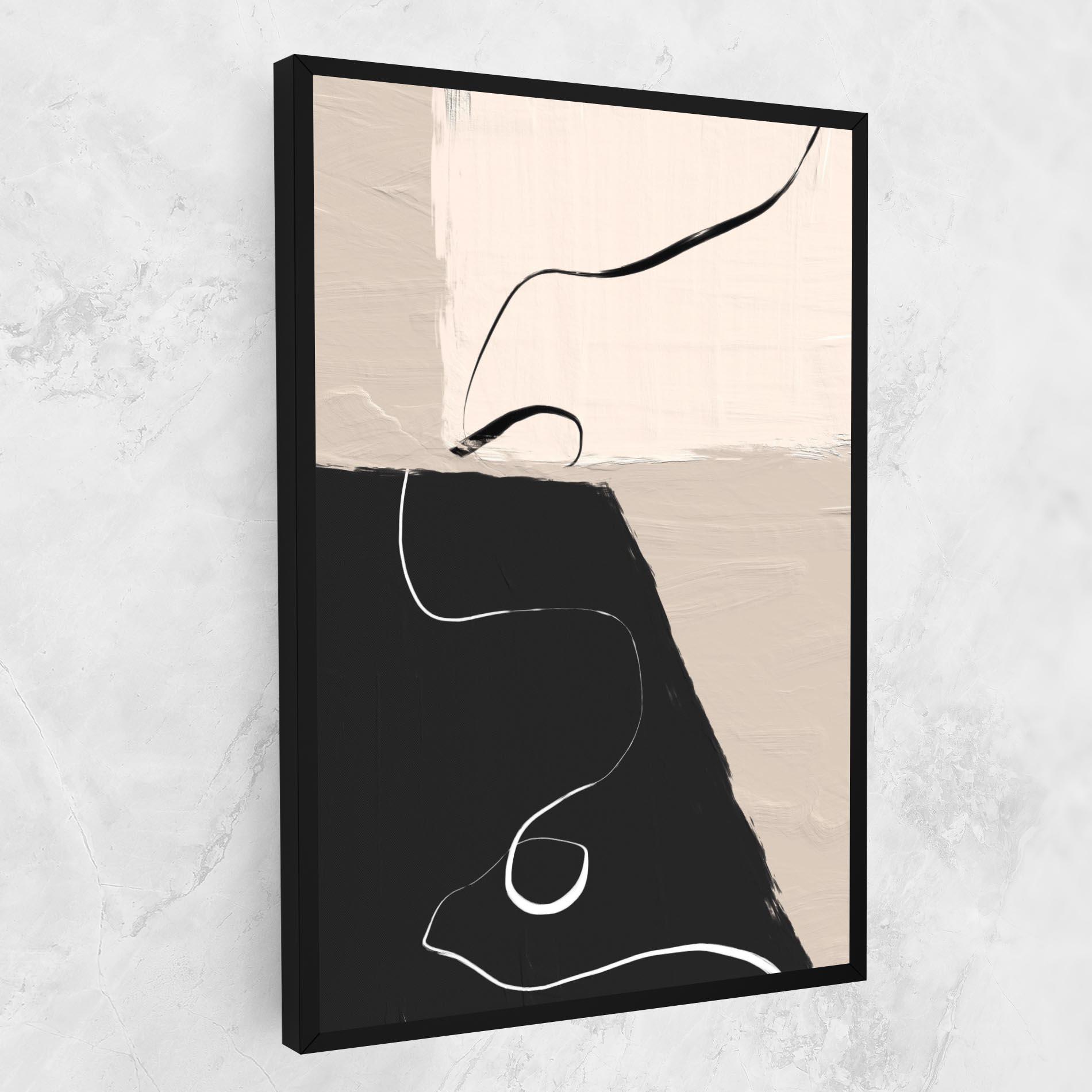 Tablou Canvas Black Brushstrokes mockup 1
