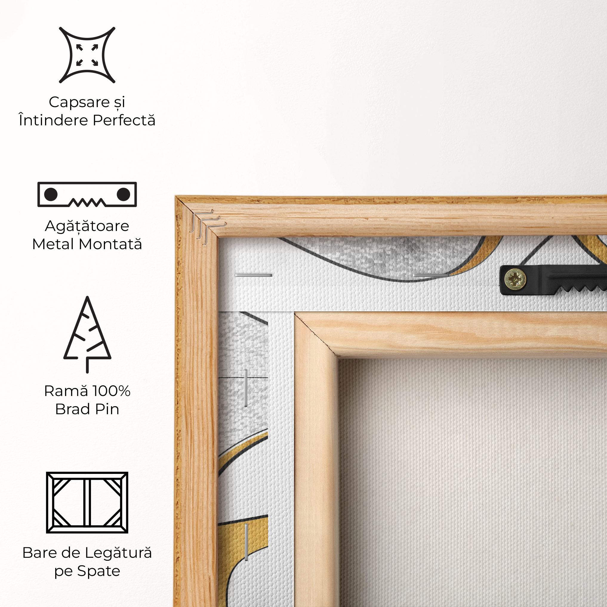 Tablou Canvas Abstract Gold Lines mockup 5