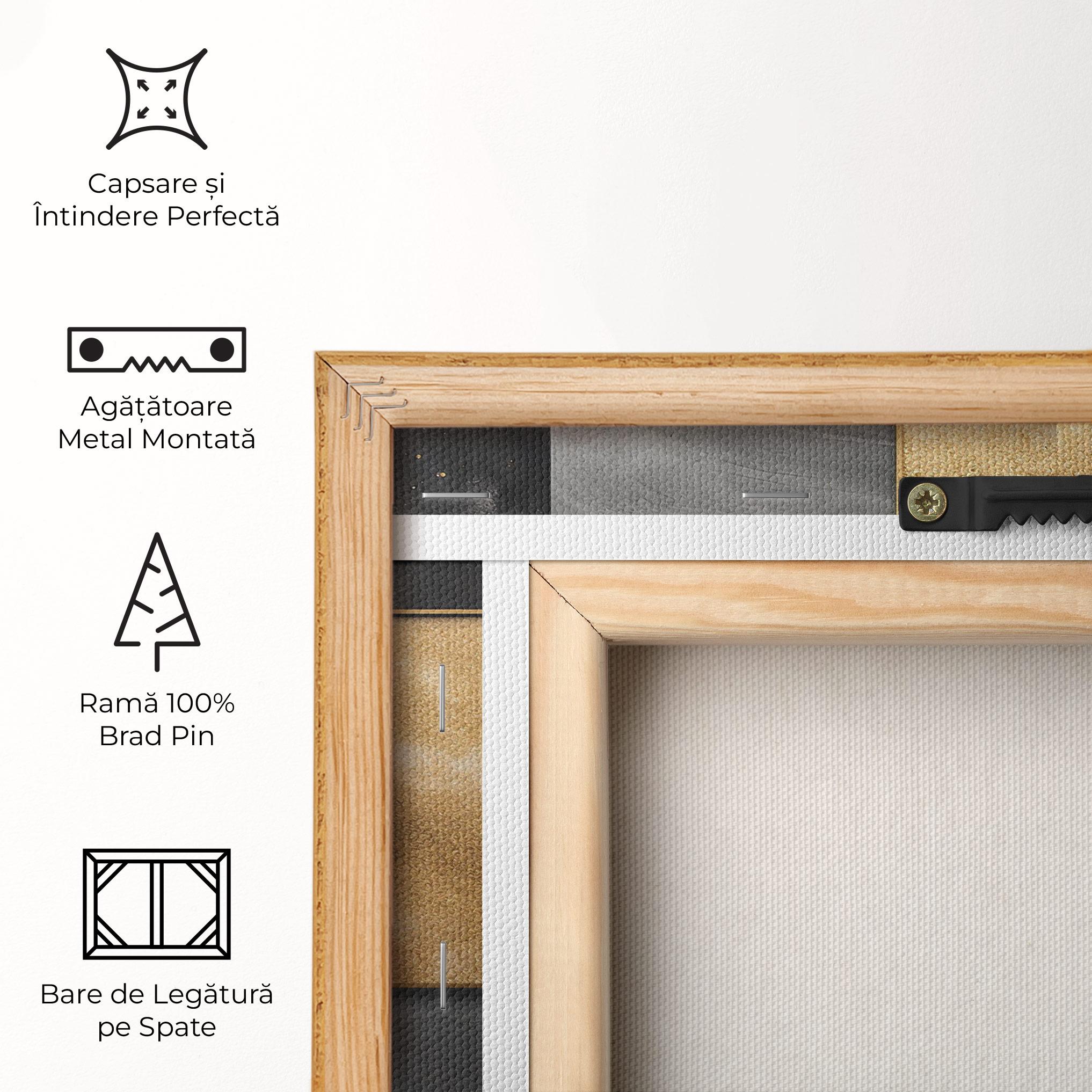 Tablou Canvas Abstract Gold Square mockup 5