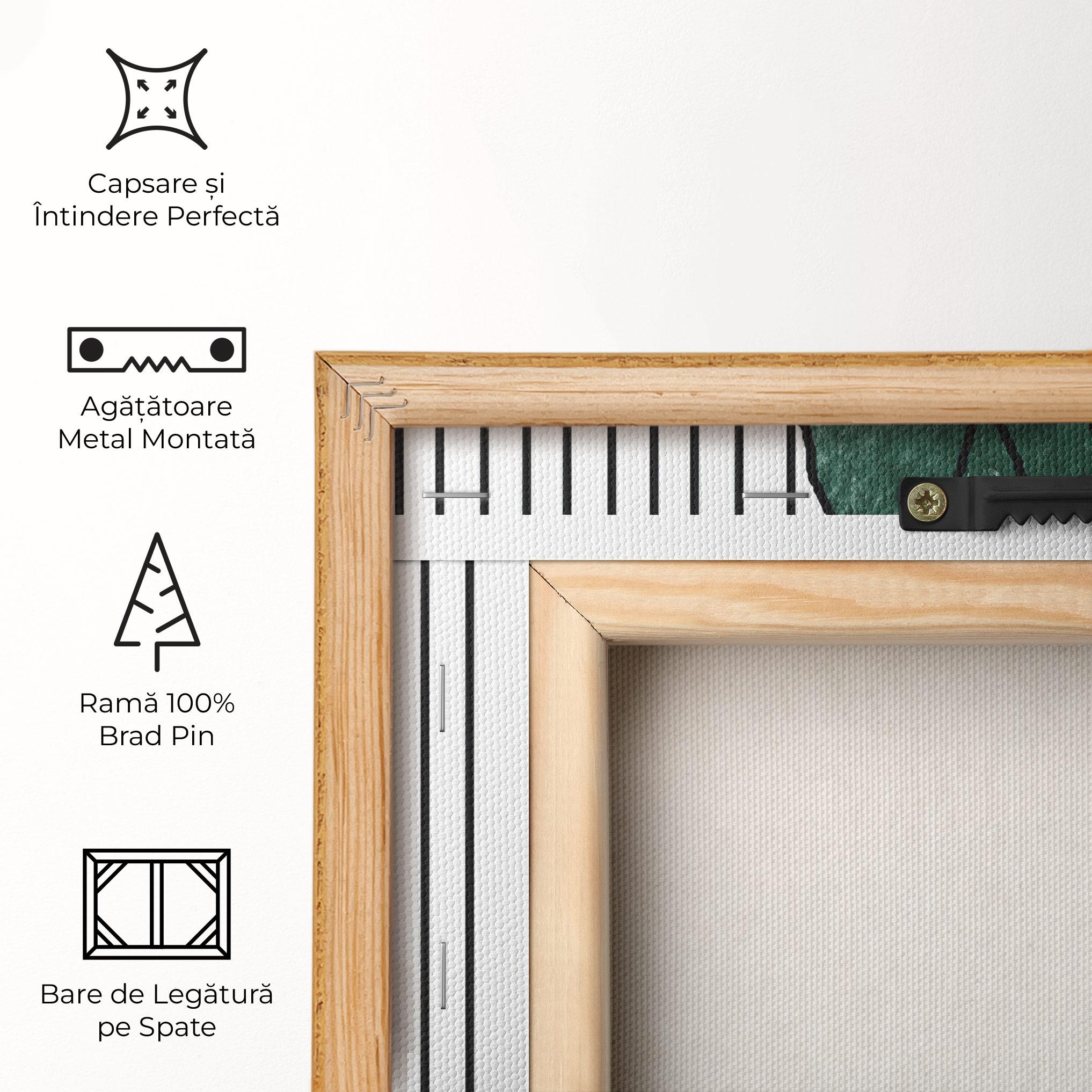 Tablou Canvas Abstract Green Face mockup 5