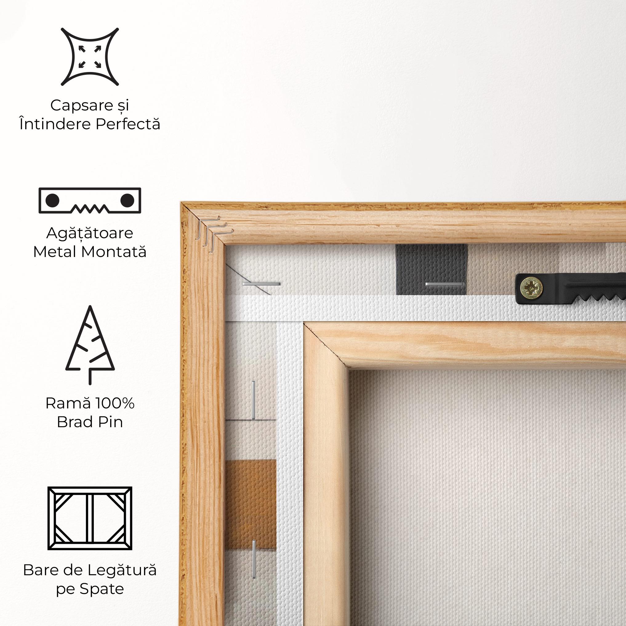 Tablou Canvas Black Abstract Lines mockup 5