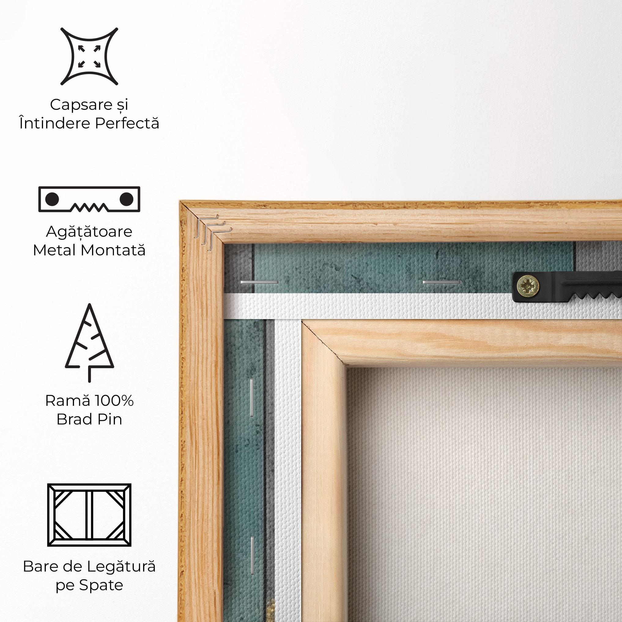 Tablou Canvas Green Colors With Gold mockup 5