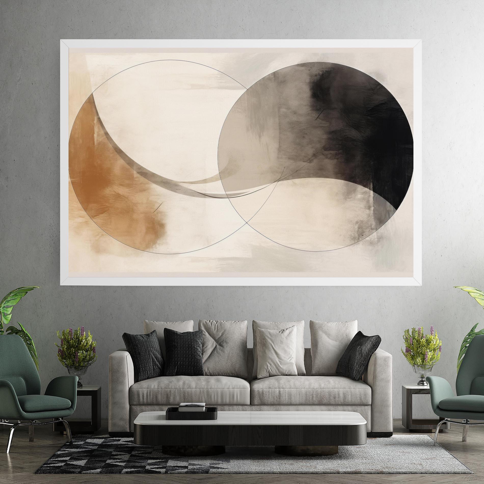 Tablou Canvas Abstract Circle Painting mockup 7
