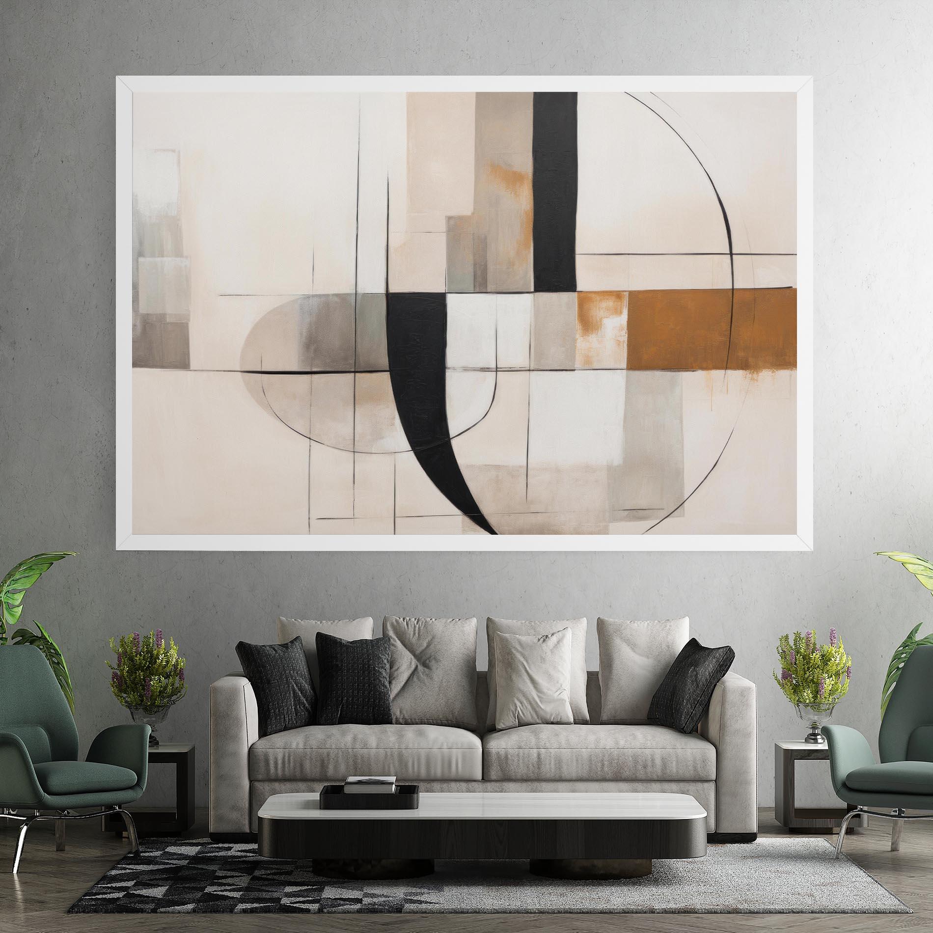 Tablou Canvas Black Abstract Lines mockup 7