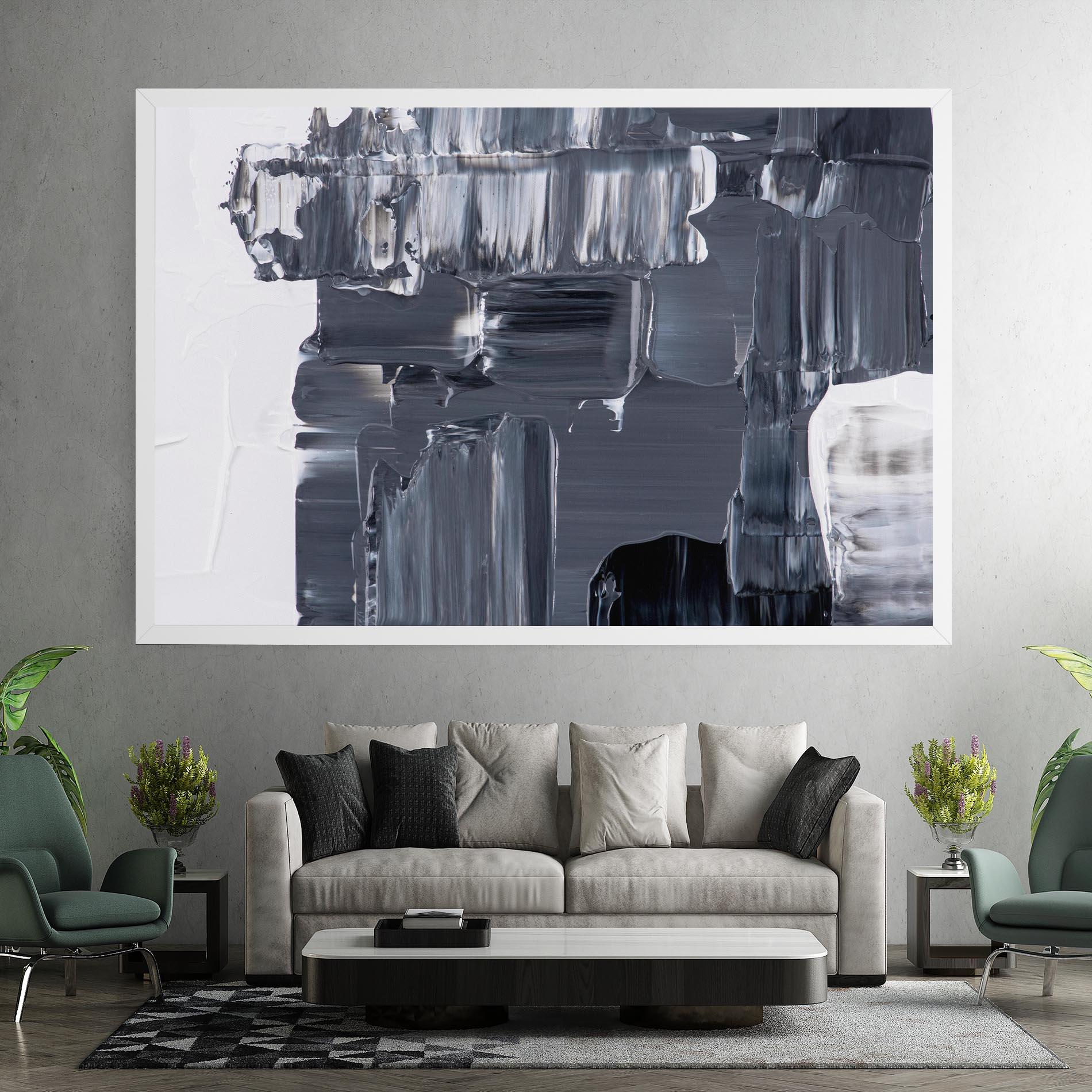 Tablou Canvas Black Acrylic Painting mockup 7
