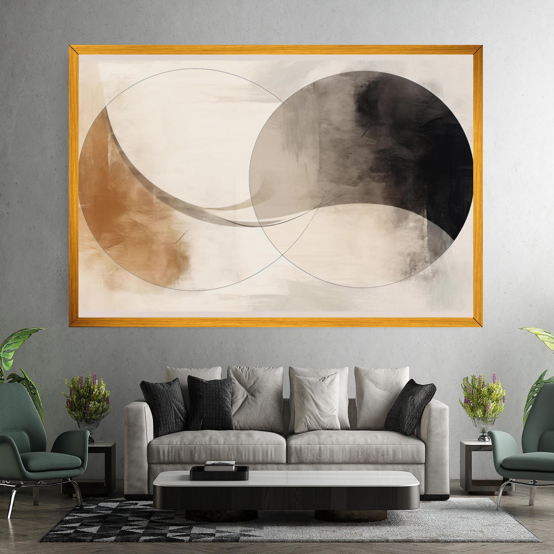 Tablou Canvas Abstract Circle Painting mockup 7