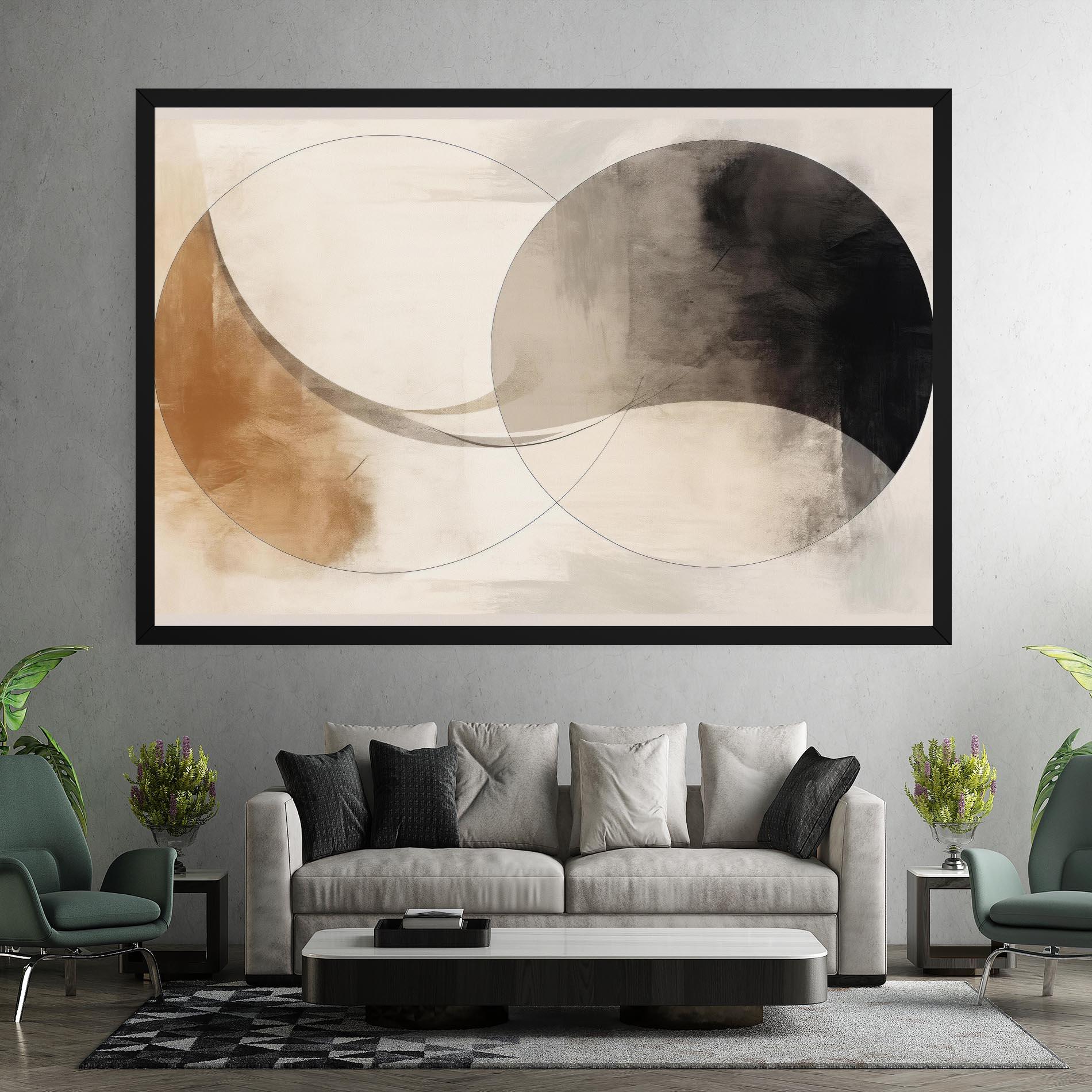 Tablou Canvas Abstract Circle Painting mockup 7