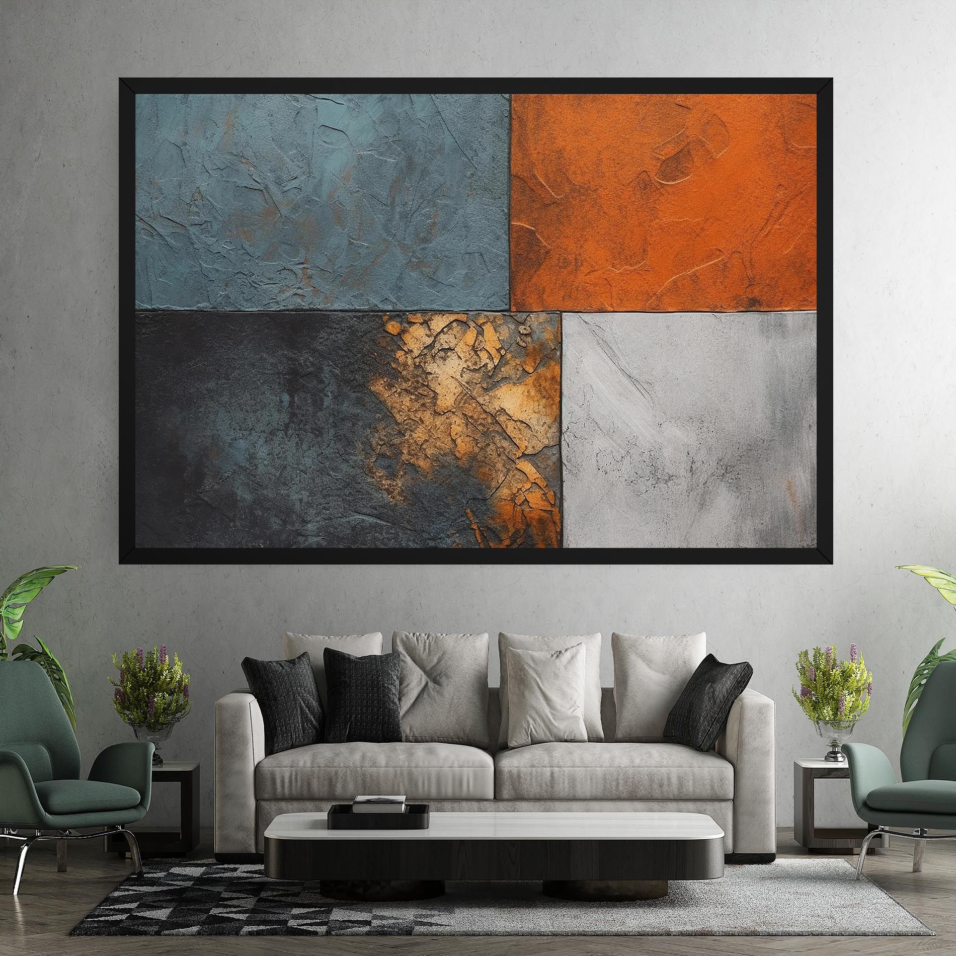 White Square With Gold mockup 7