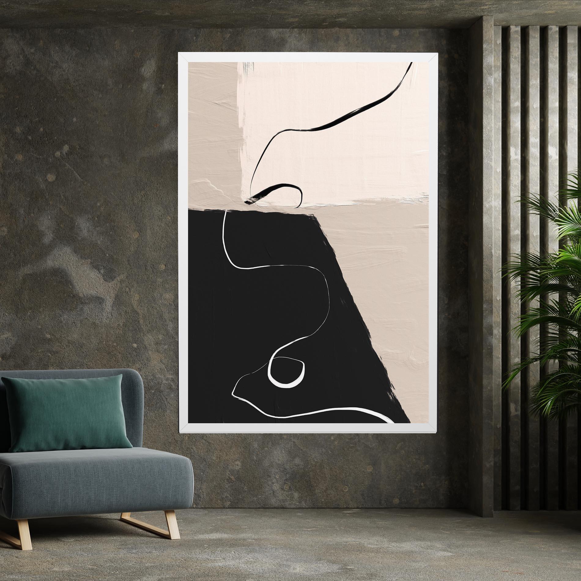 Tablou Canvas Black Brushstrokes mockup 7