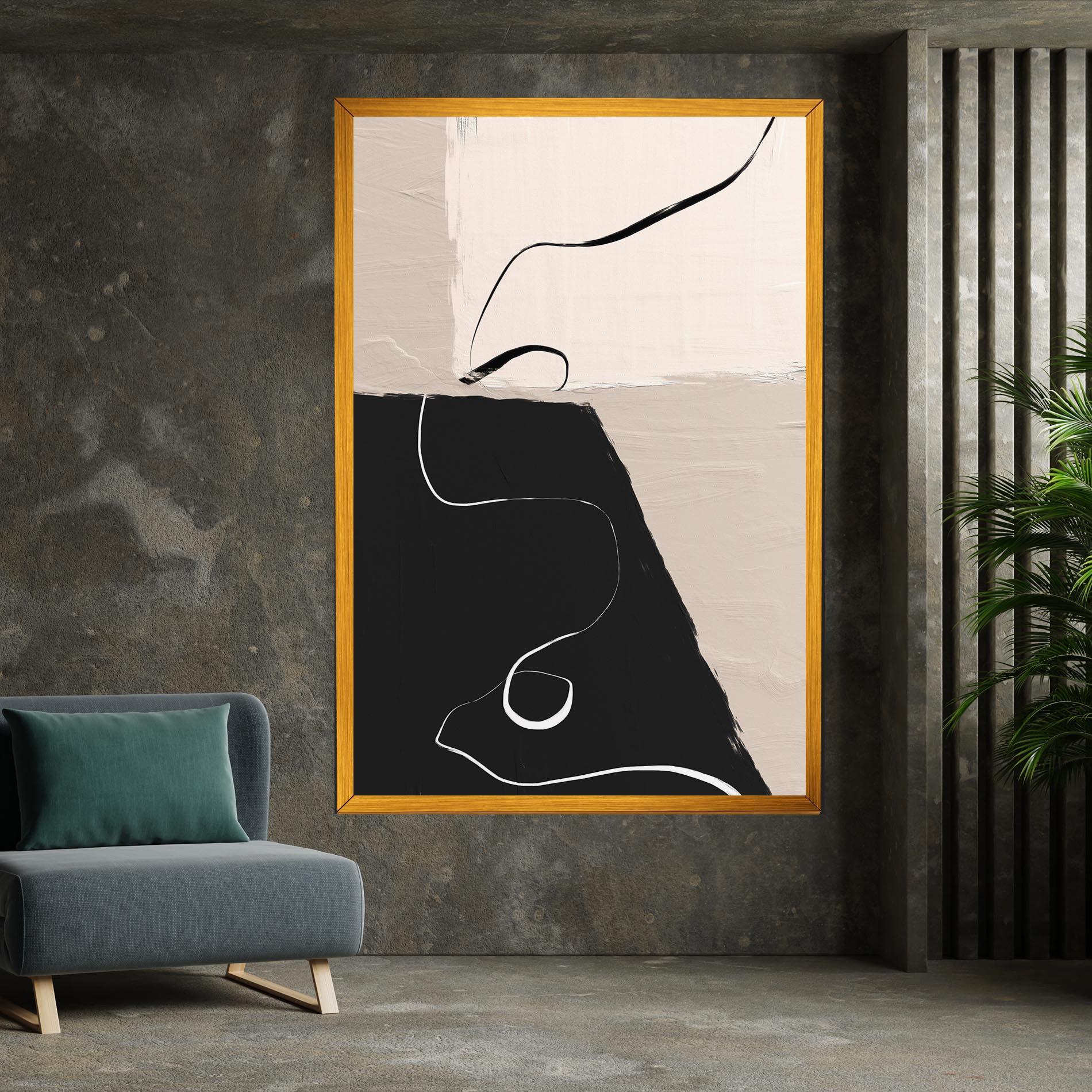 Tablou Canvas Black Brushstrokes mockup 7