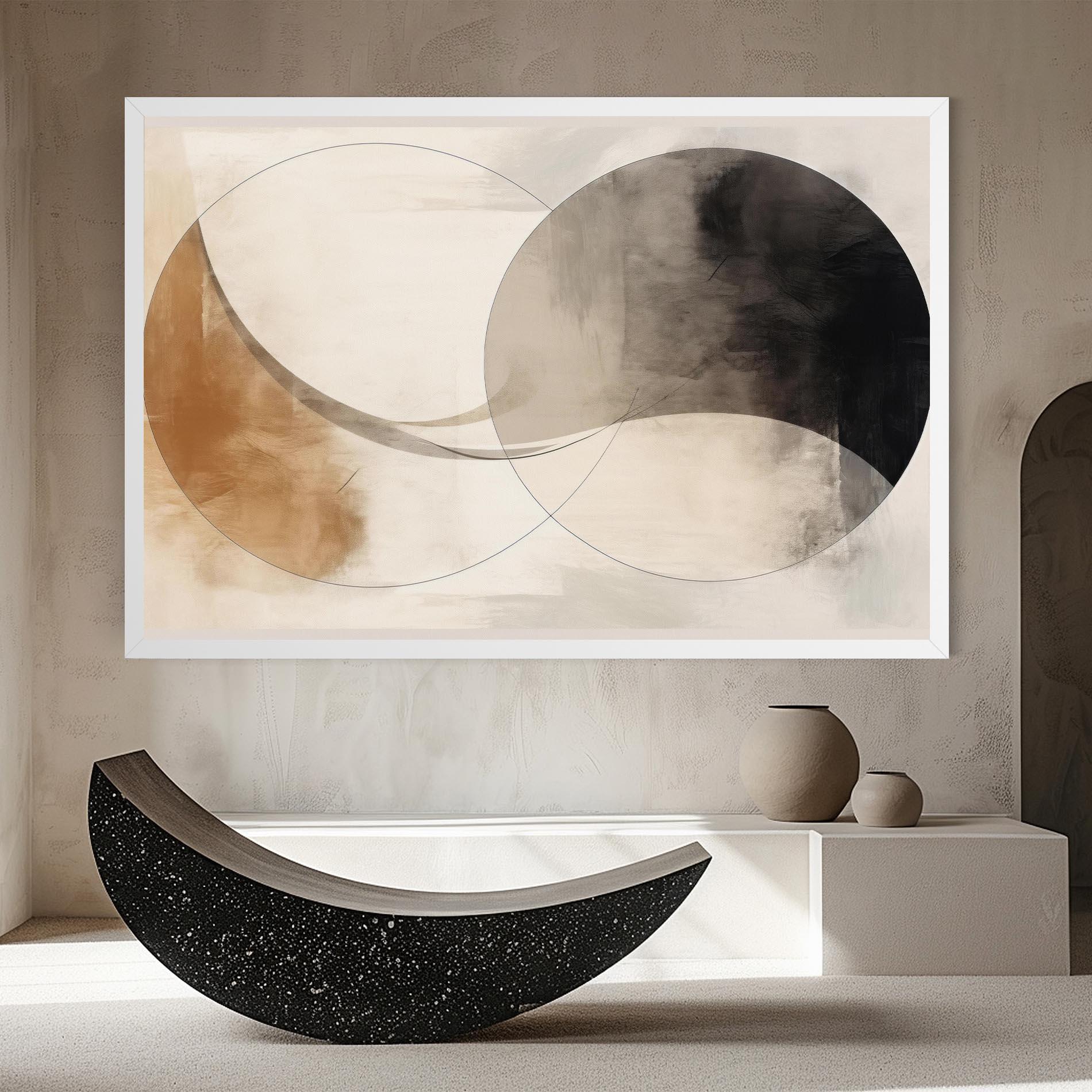 Tablou Canvas Abstract Circle Painting mockup 8
