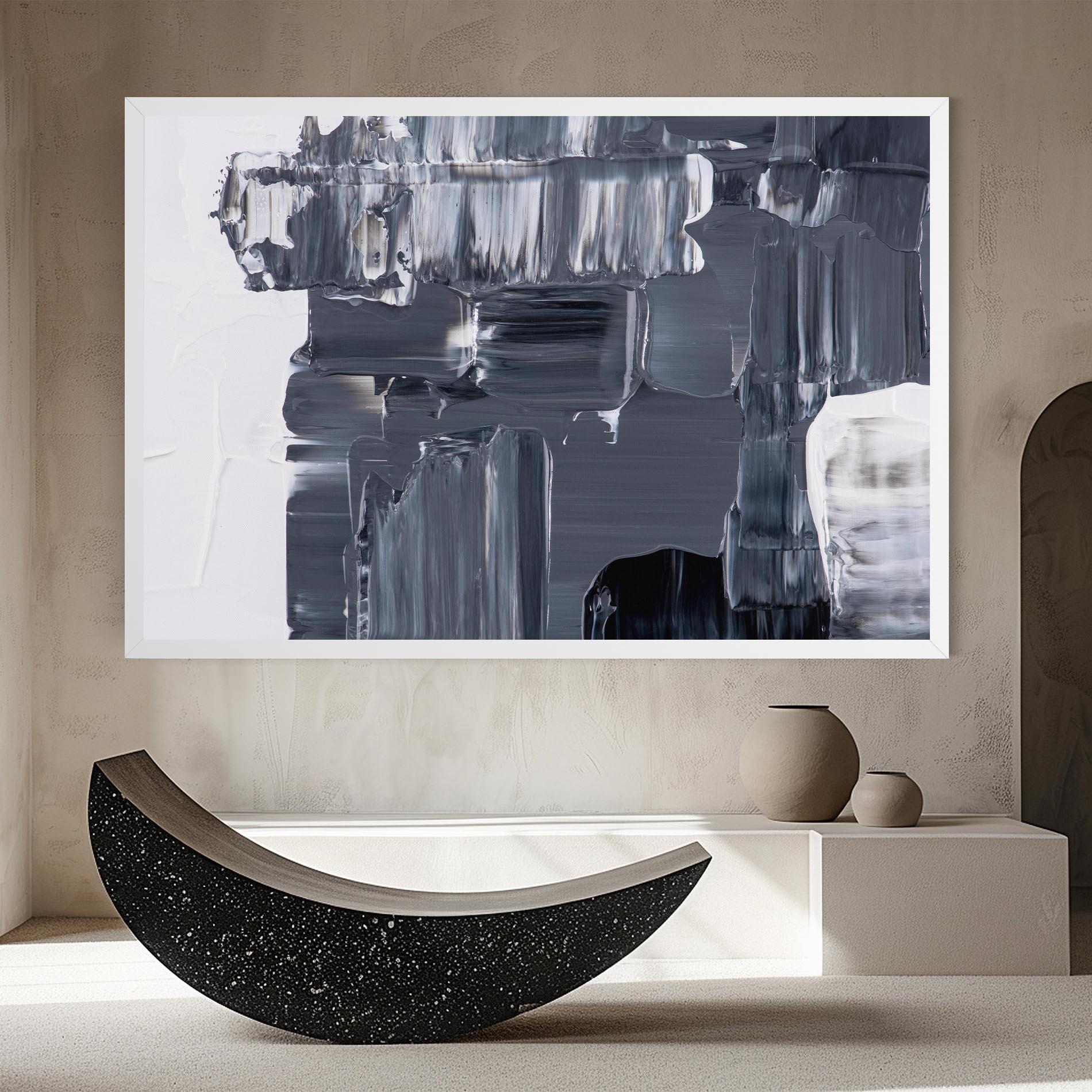 Tablou Canvas Black Acrylic Painting mockup 8