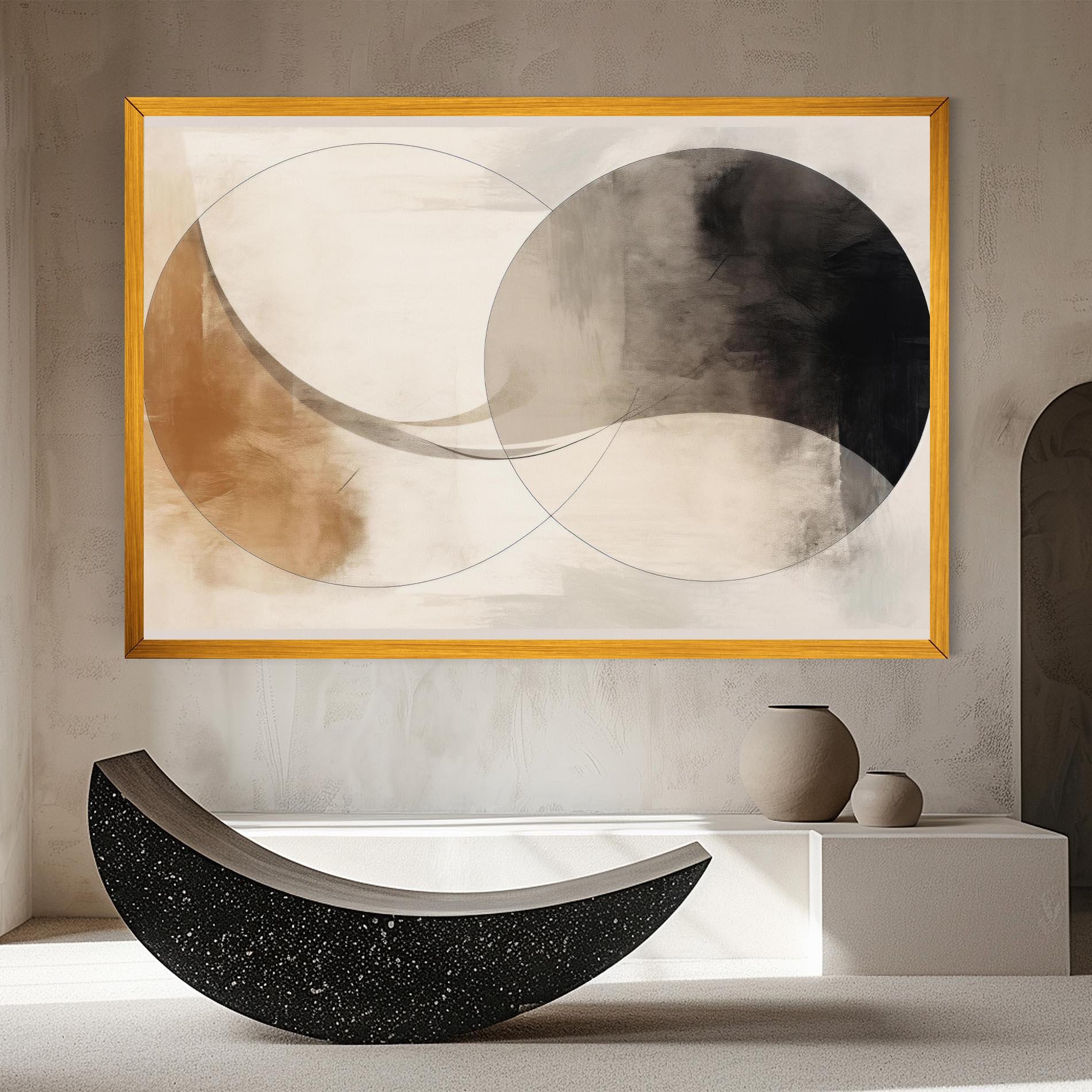 Tablou Canvas Abstract Circle Painting mockup 8