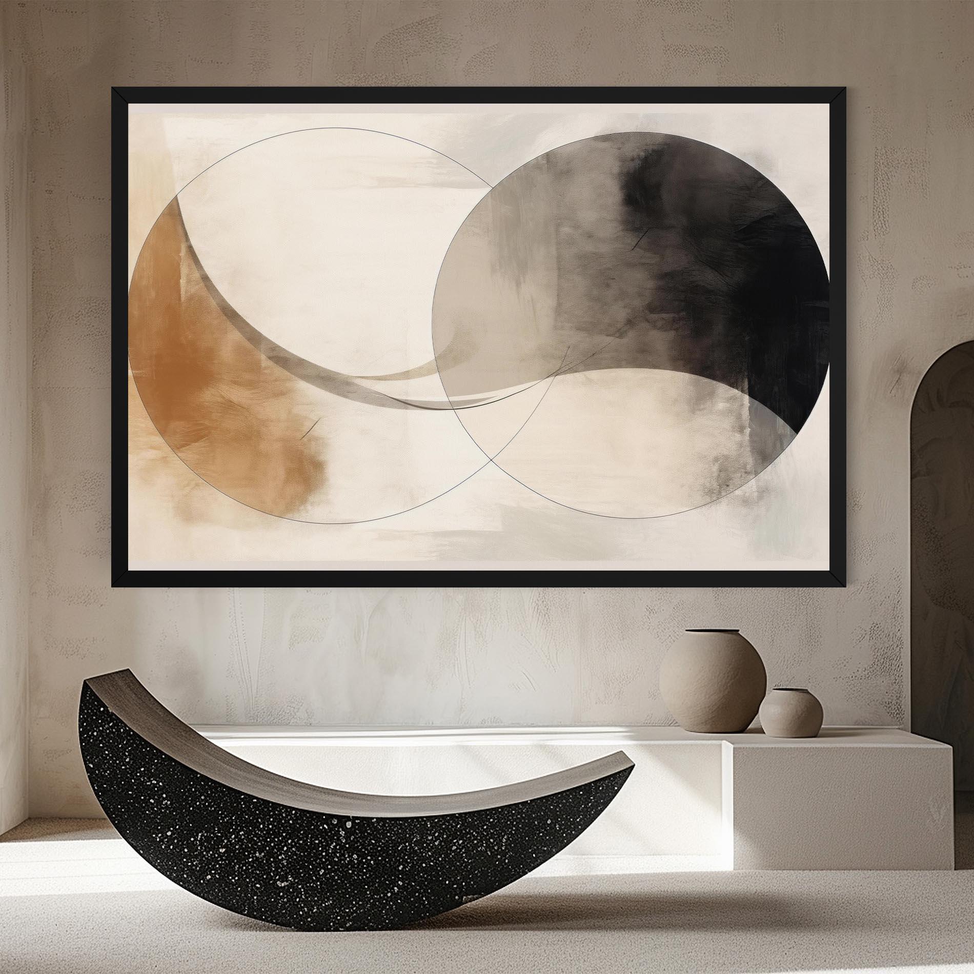 Tablou Canvas Abstract Circle Painting mockup 8