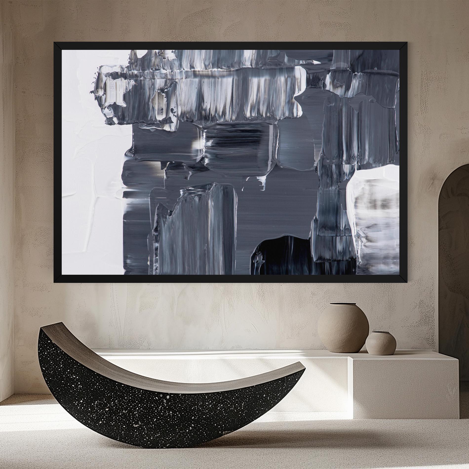 Tablou Canvas Black Acrylic Painting mockup 8