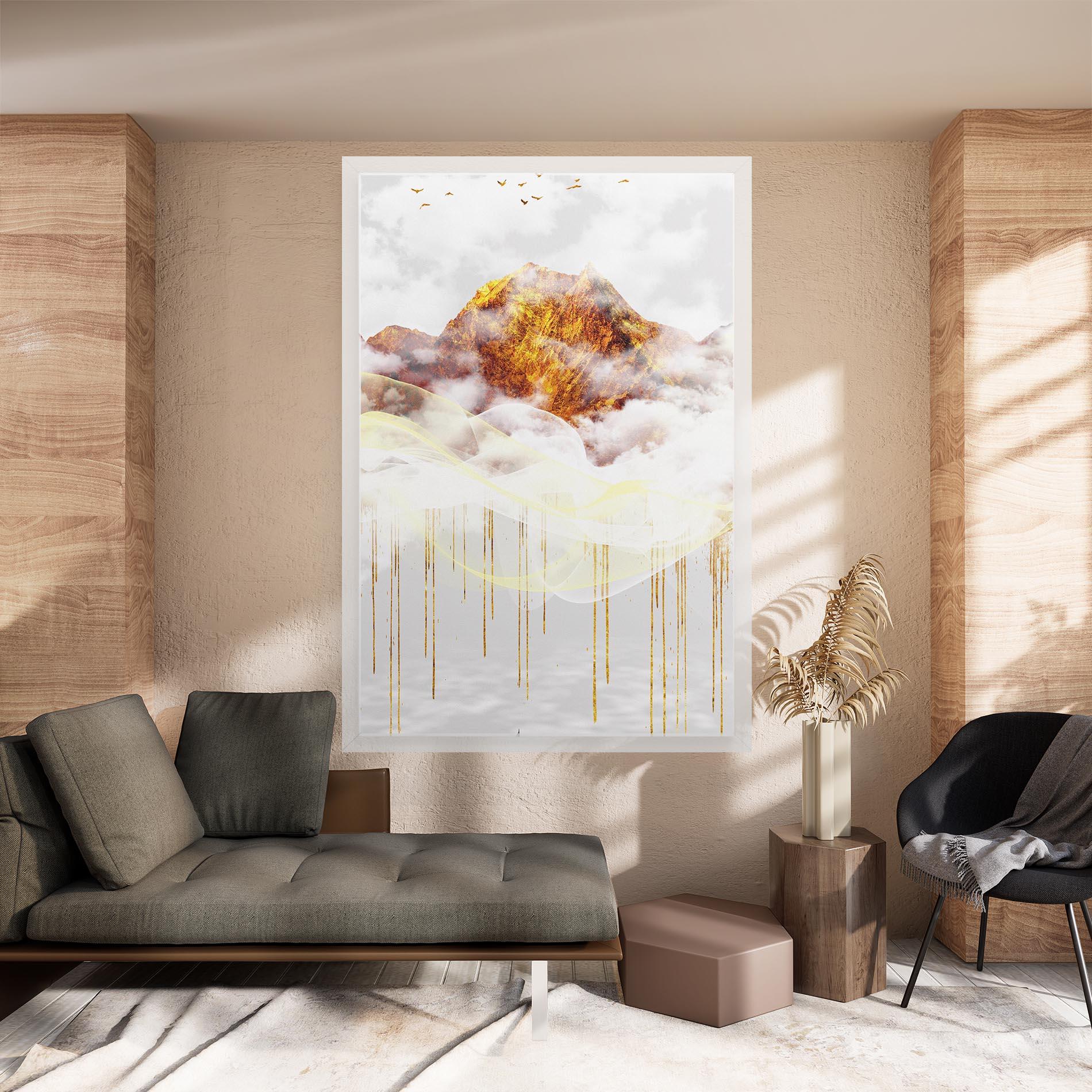 Tablou Canvas Abstract Golden Landscape 3 mockup 8