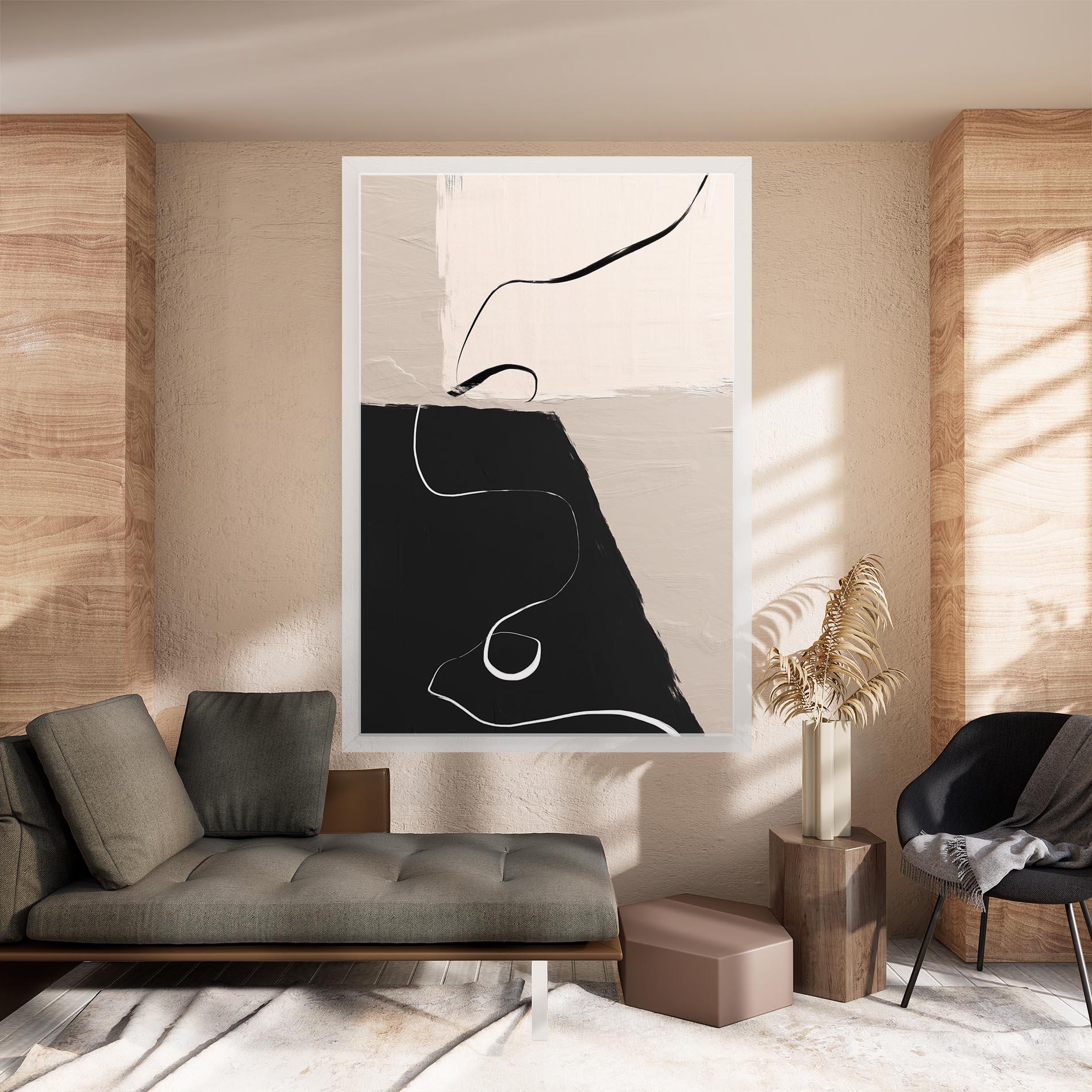 Tablou Canvas Black Brushstrokes mockup 8