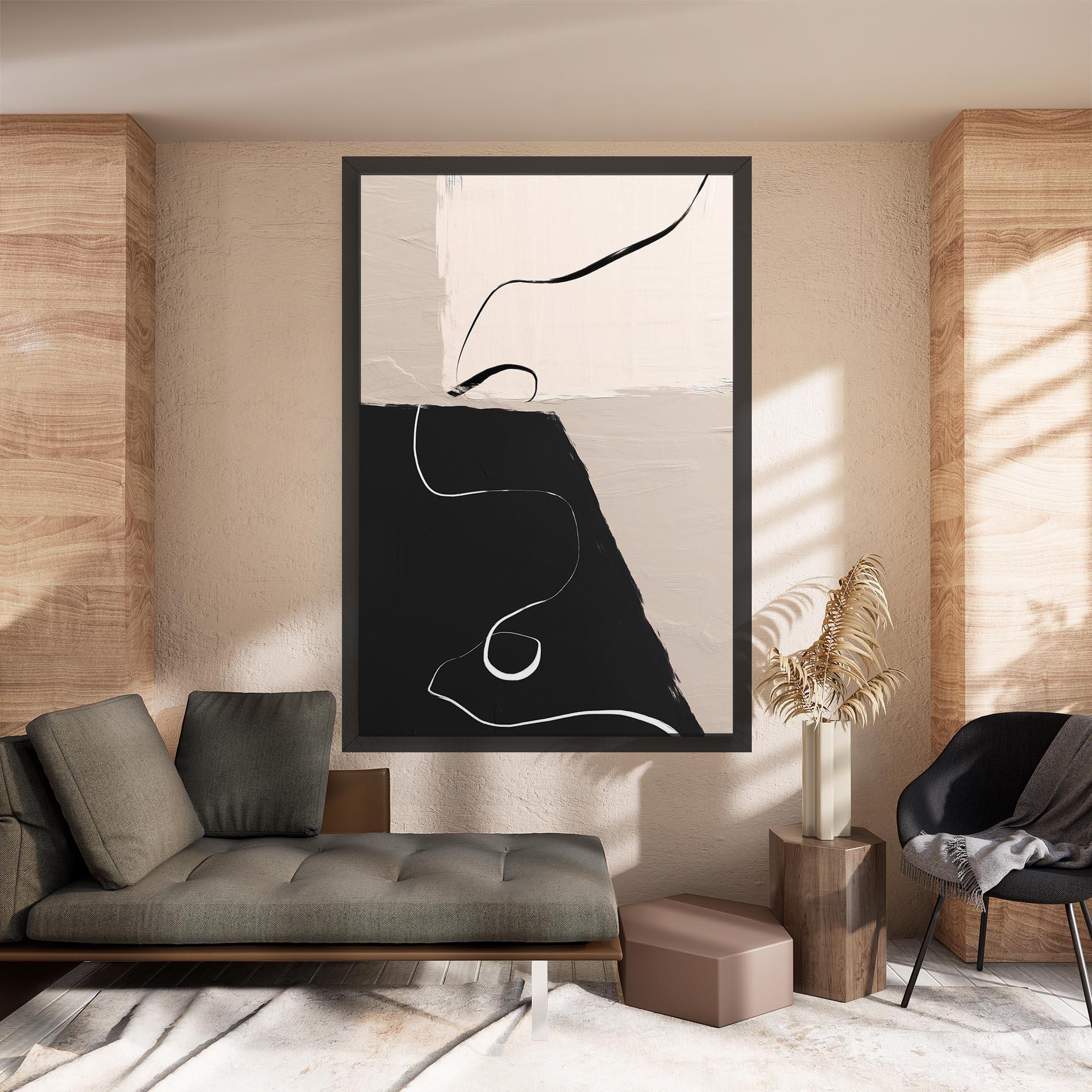 Tablou Canvas Black Brushstrokes mockup 8