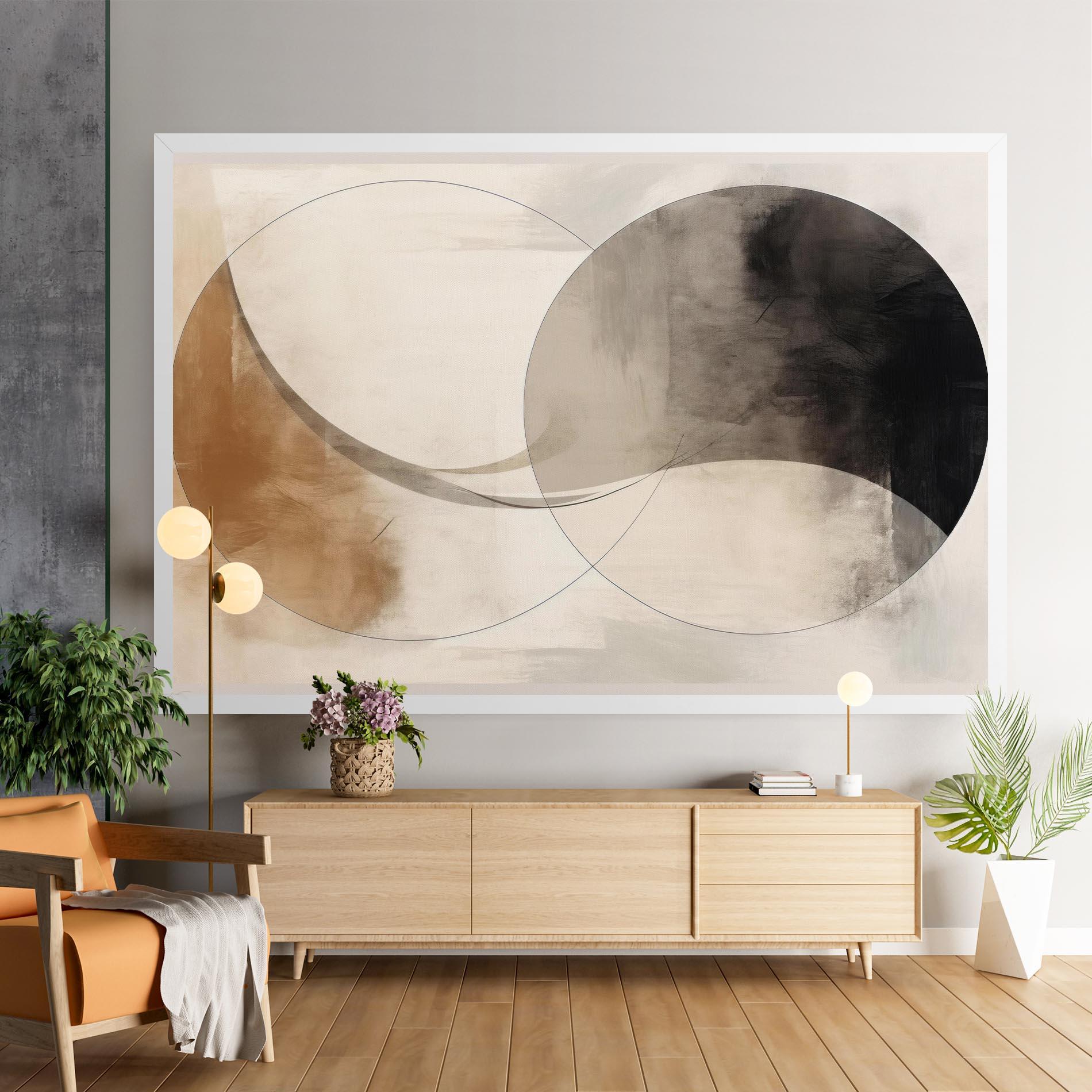 Tablou Canvas Abstract Circle Painting mockup 9