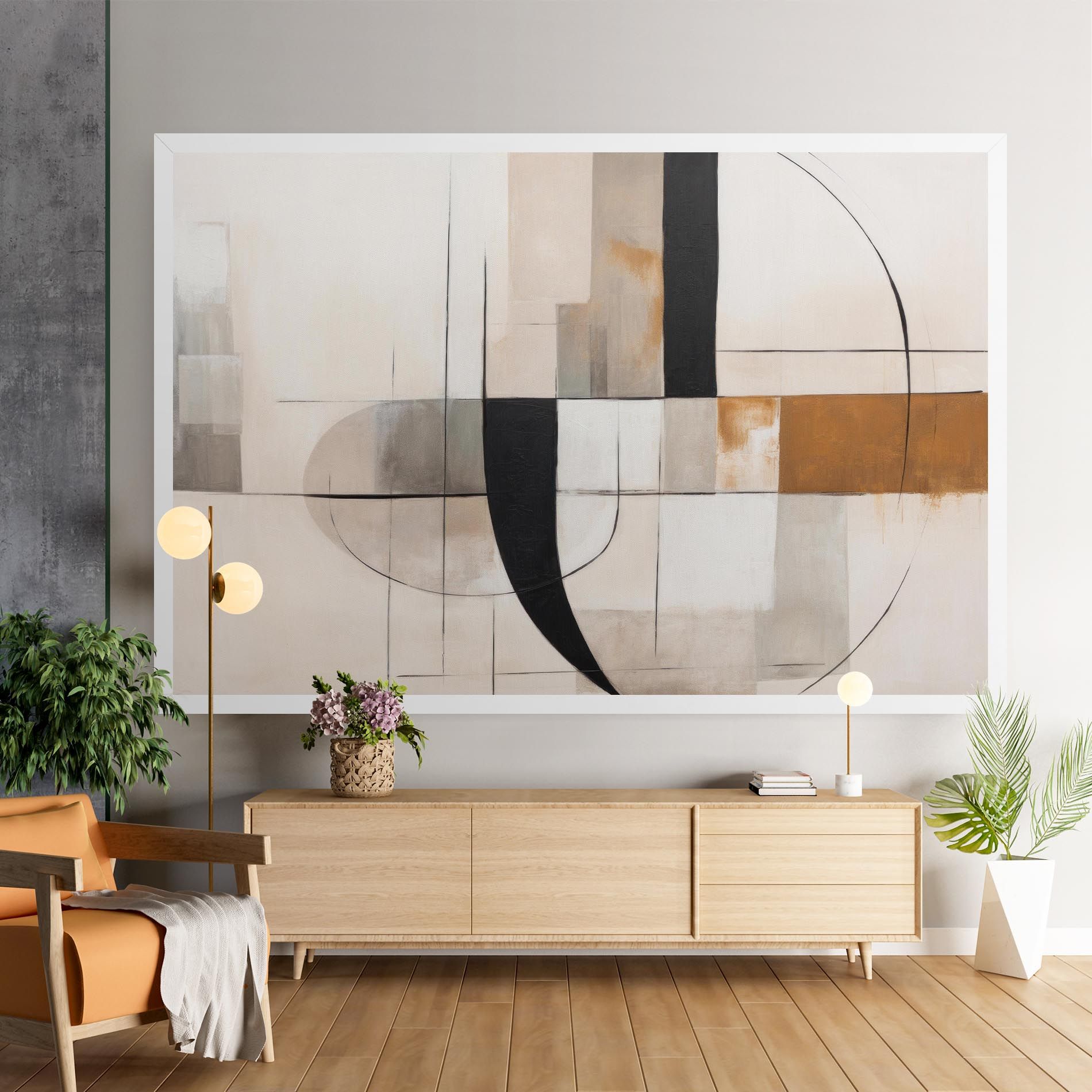 Black Abstract Lines mockup 9